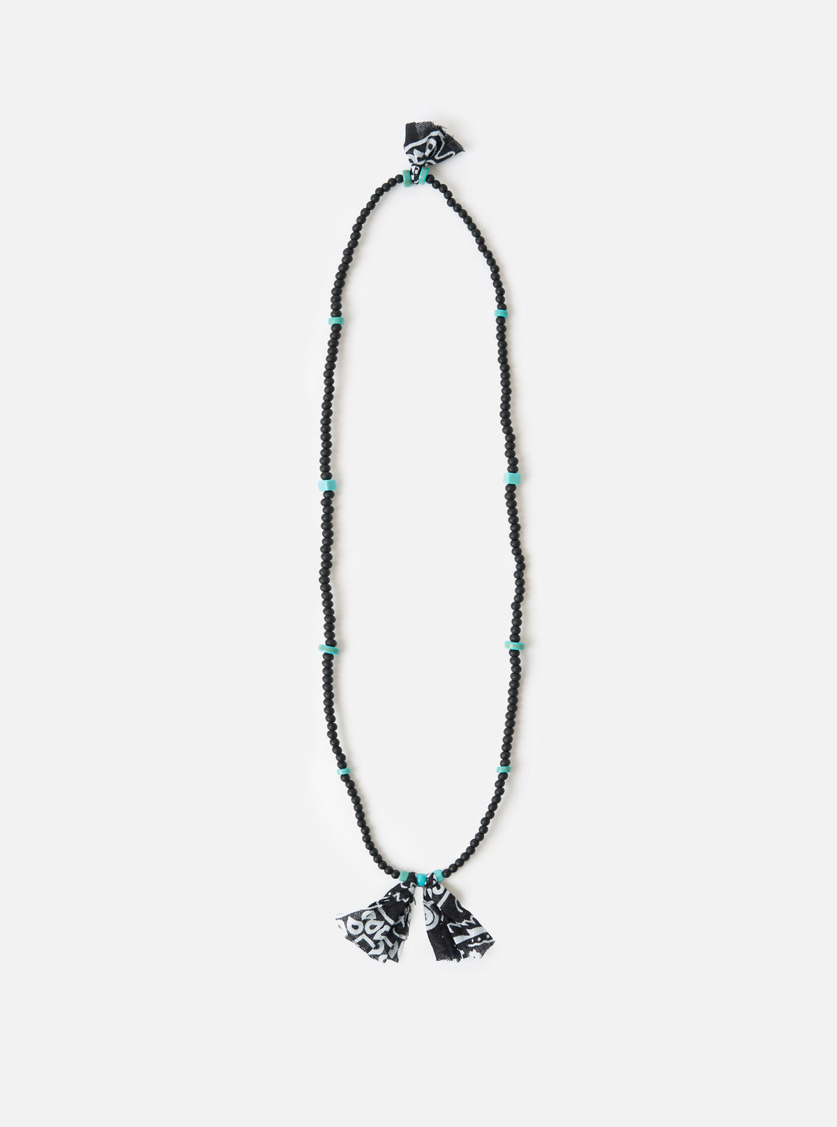 Hanami of Rome Matte Black/Turquoise Bead Necklace No.58