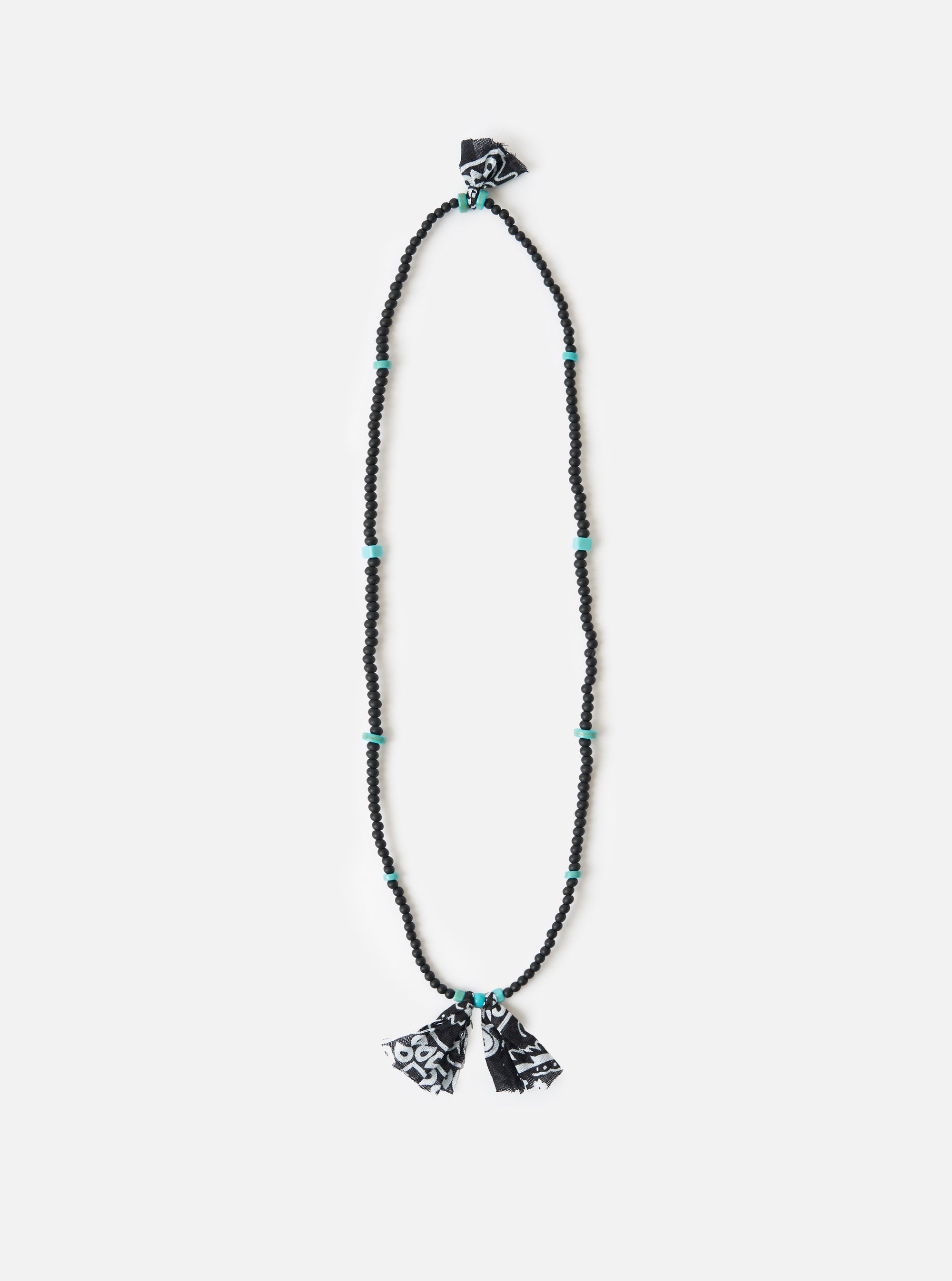 Hanami of Rome Matte Black/Turquoise Bead Necklace No.58