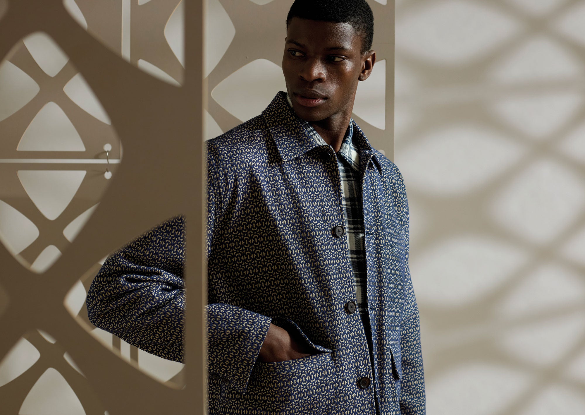 ジャケット・アウター UNIVERSAL PRODUCTSWOOL REVER WORK JACKET Universal Works REVERSIBLE KYOTO WORK JACKET | 31126-OLVNVY | AFEW