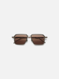 A. SOCIETY x Universal Works Brown/Honey Kowloon Eyewear