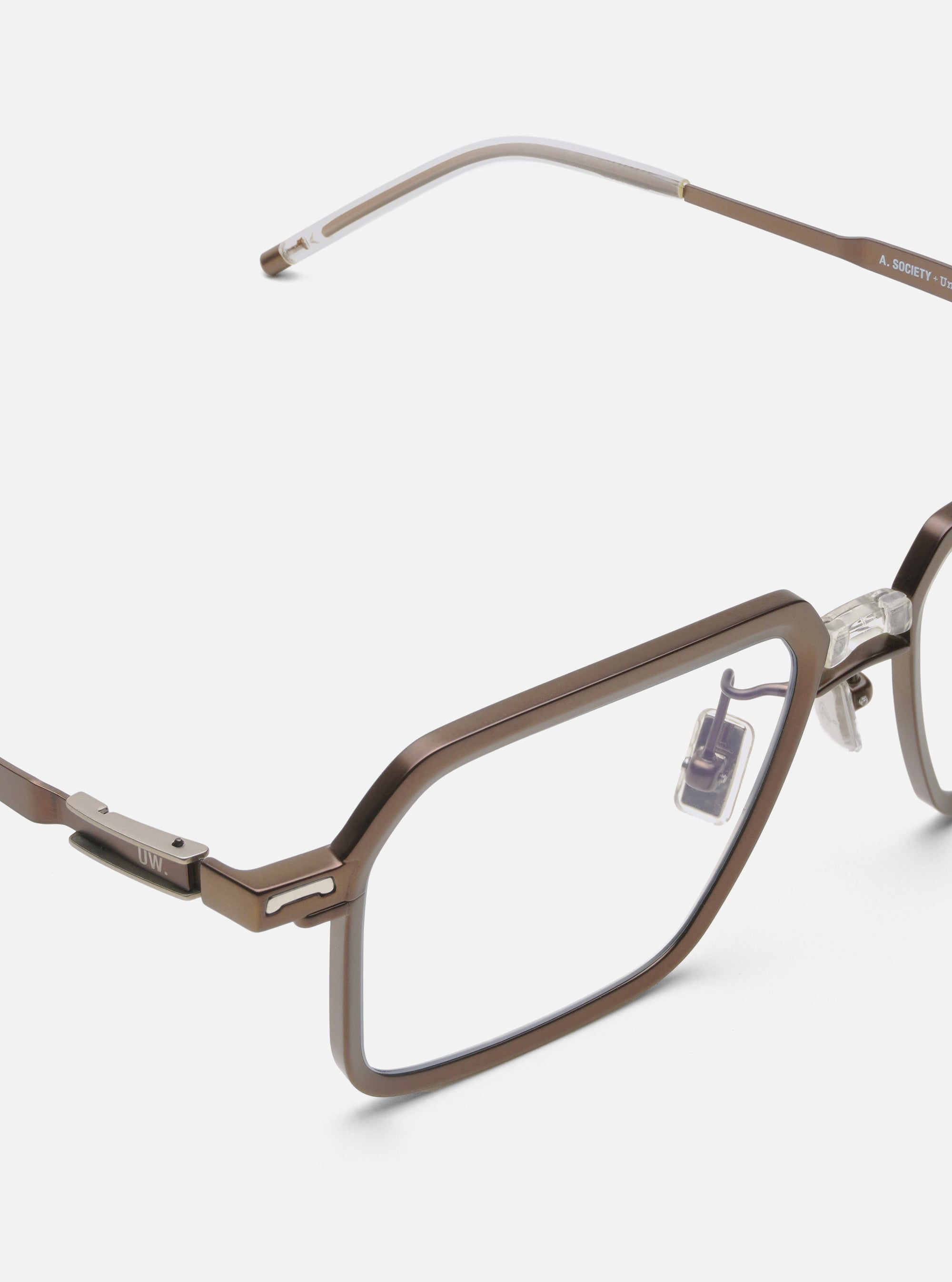 A. SOCIETY x Universal Works Brown/Honey Kowloon Eyewear