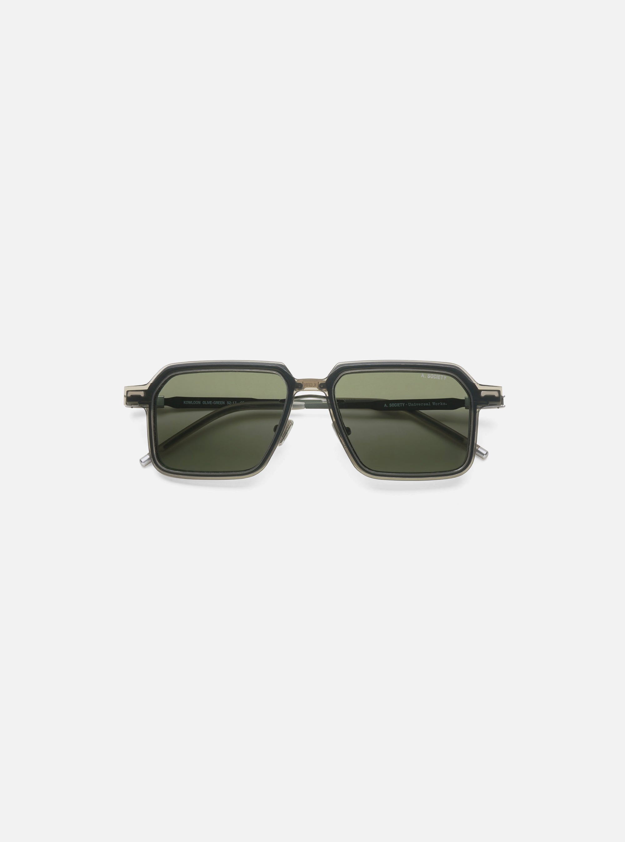 A. SOCIETY x Universal Works Olive/Green Kowloon Eyewear
