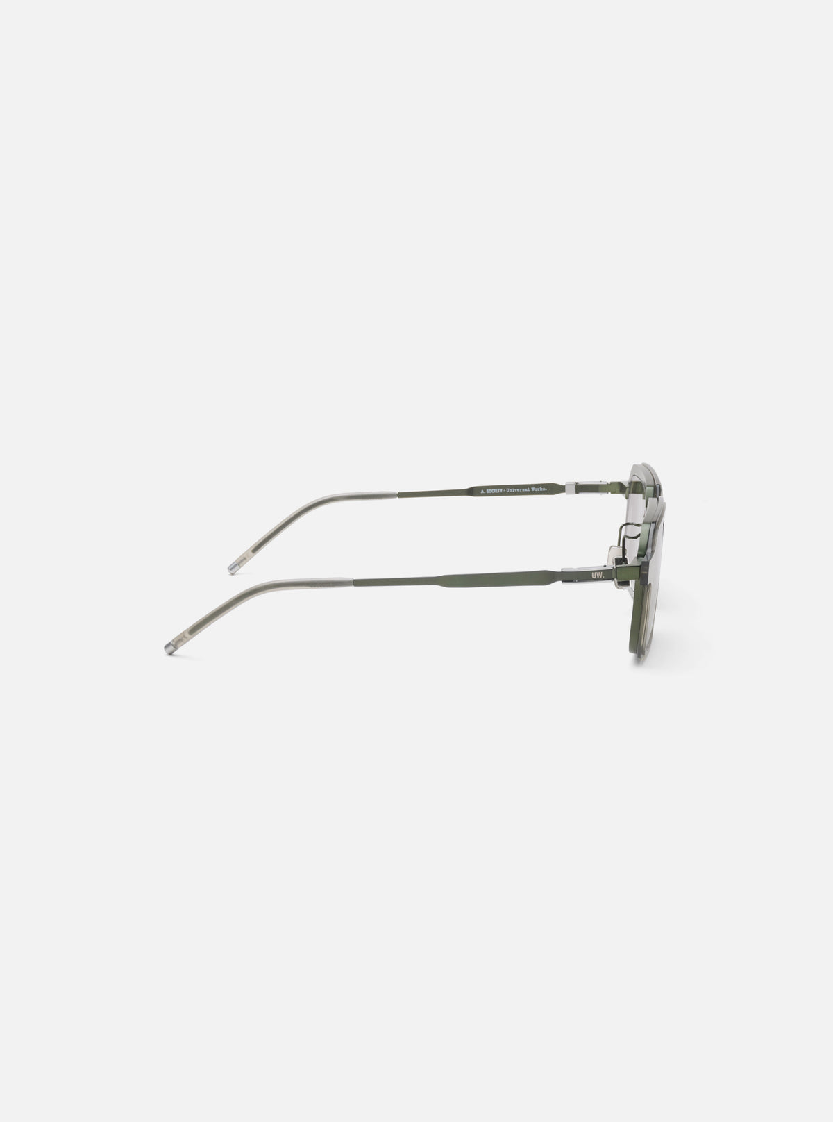 A. SOCIETY x Universal Works Olive/Green Kowloon Eyewear