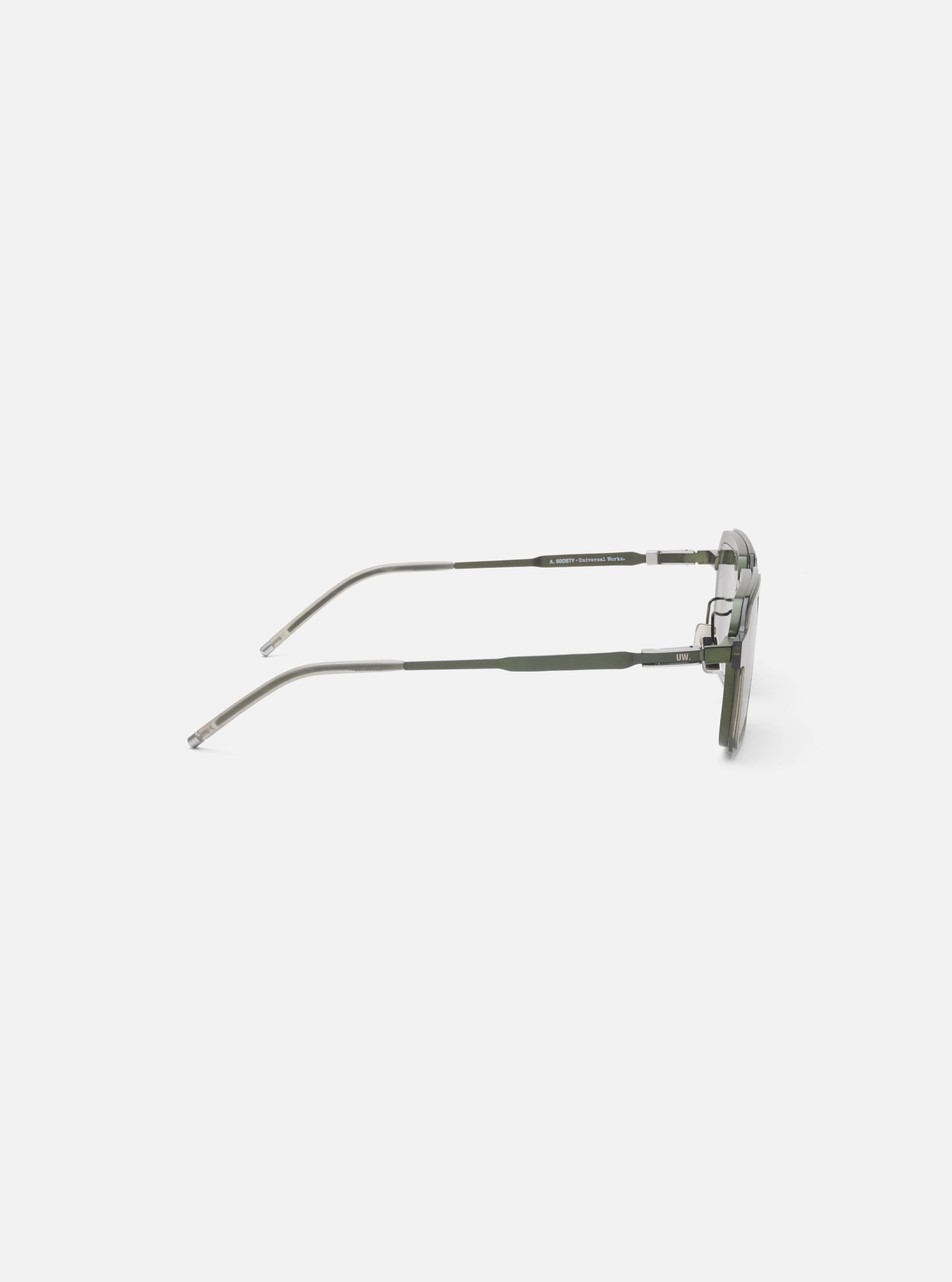 A. SOCIETY x Universal Works Olive/Green Kowloon Eyewear