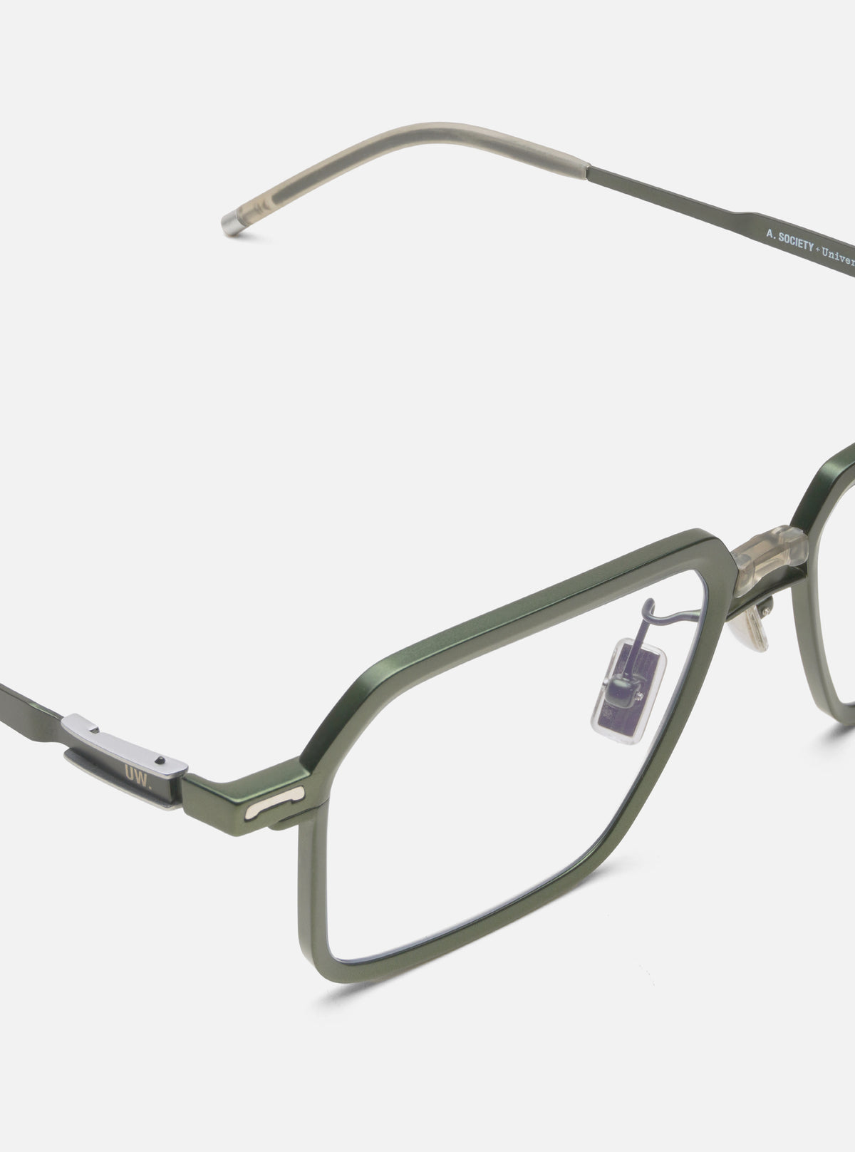 A. SOCIETY x Universal Works Olive/Green Kowloon Eyewear