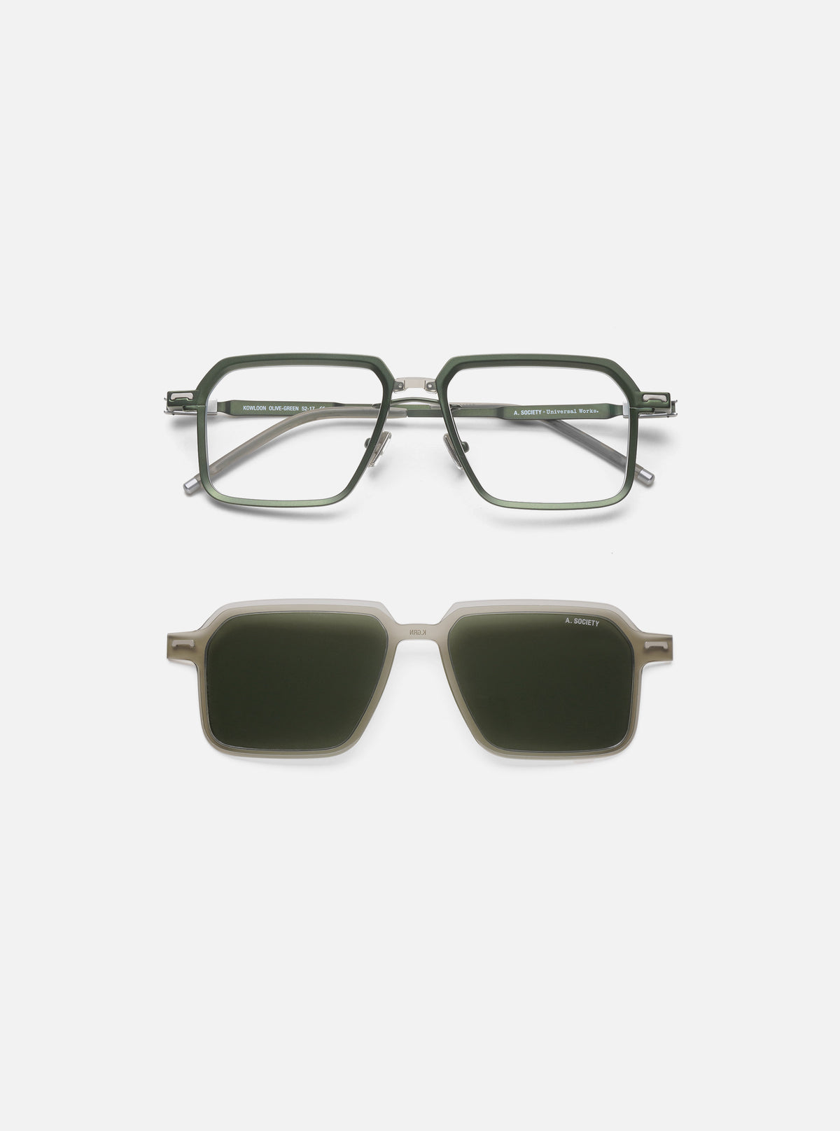 A. SOCIETY x Universal Works Olive/Green Kowloon Eyewear