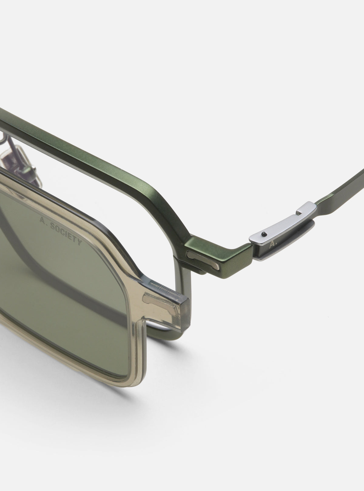 A. SOCIETY x Universal Works Olive/Green Kowloon Eyewear