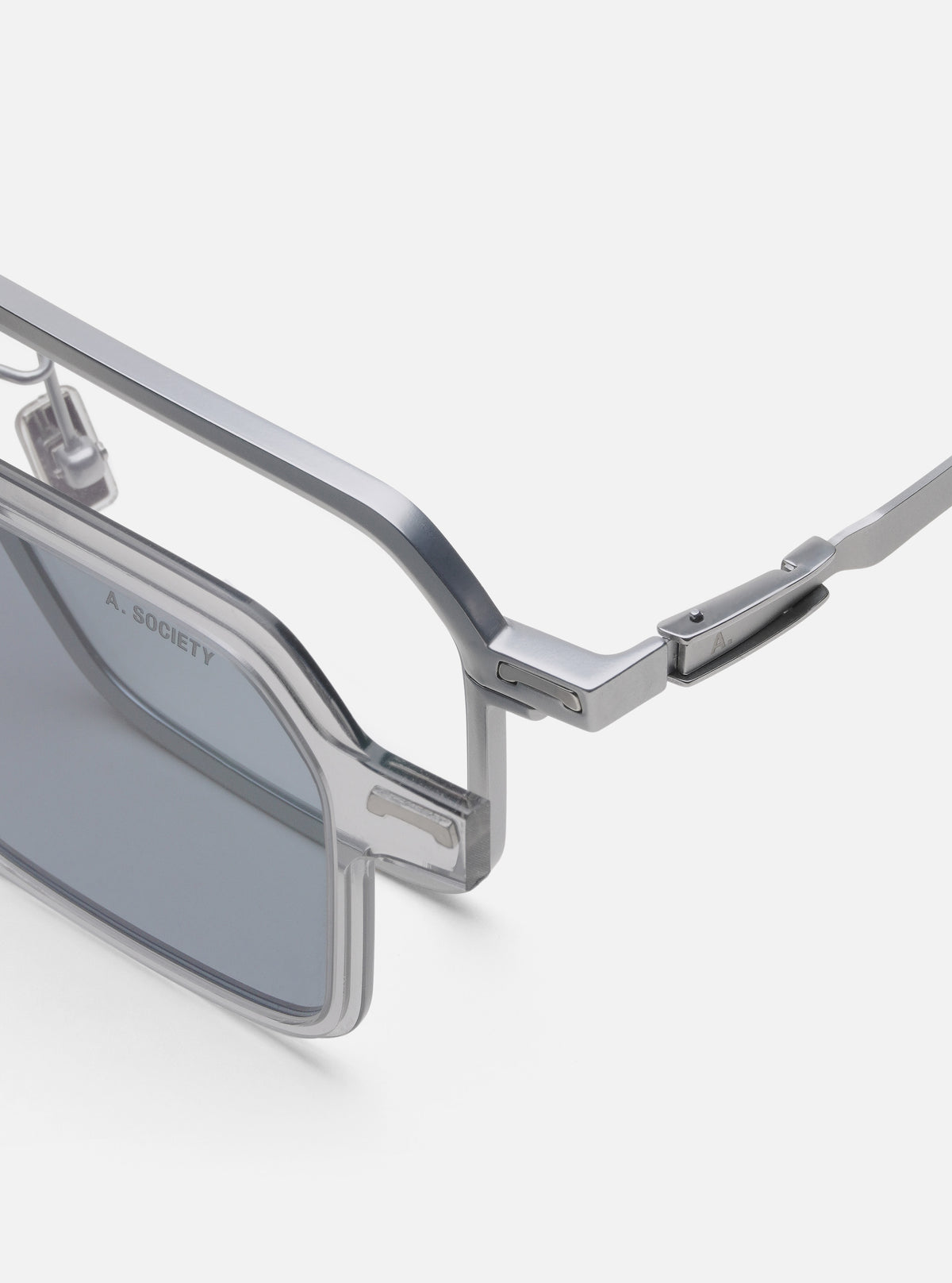 A. SOCIETY x Universal Works Silver/Grey Kowloon Eyewear