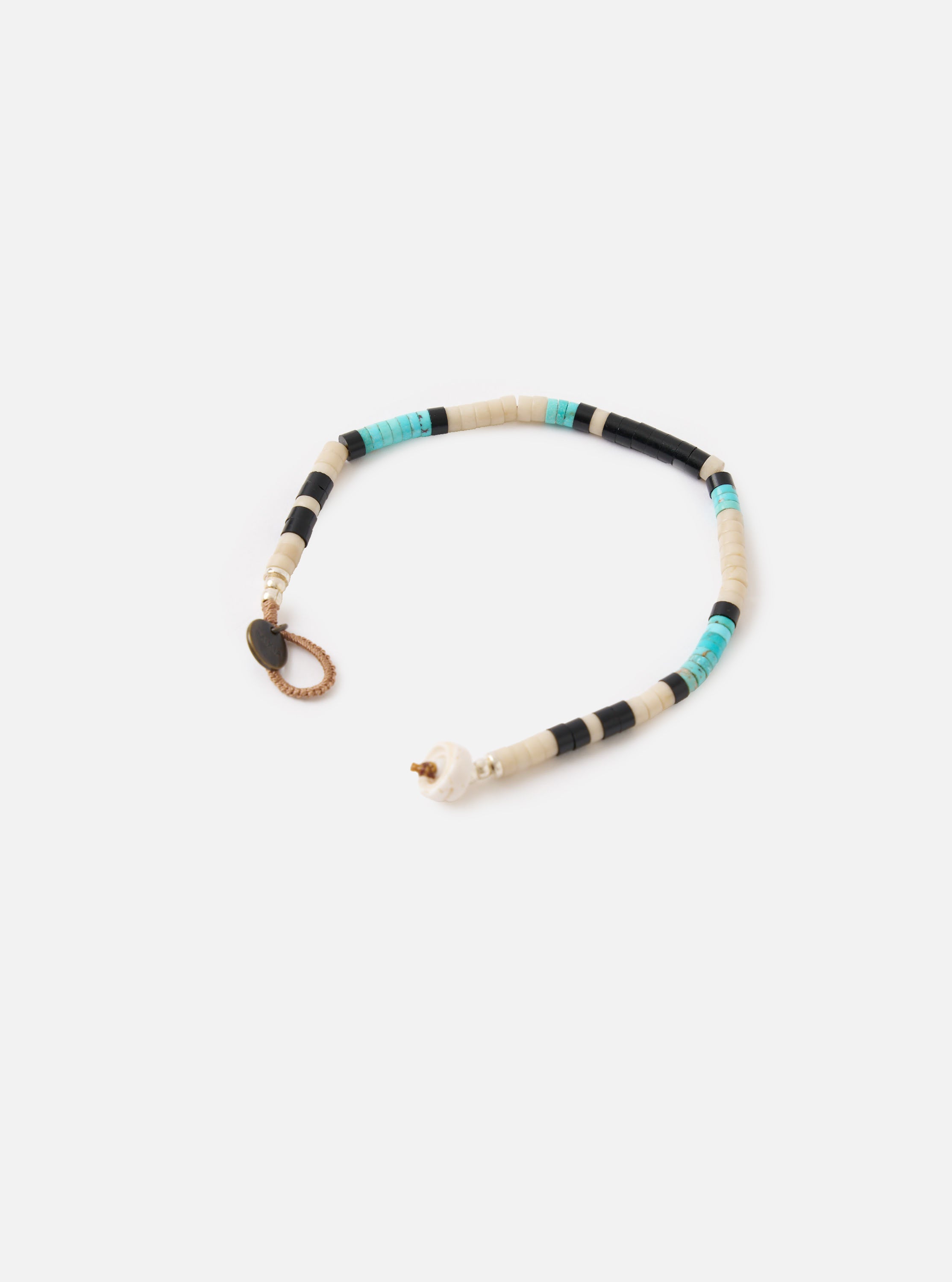 Mikia Fossil Jasper/Turquoise Heishi Beads Bracelet – Universal Works