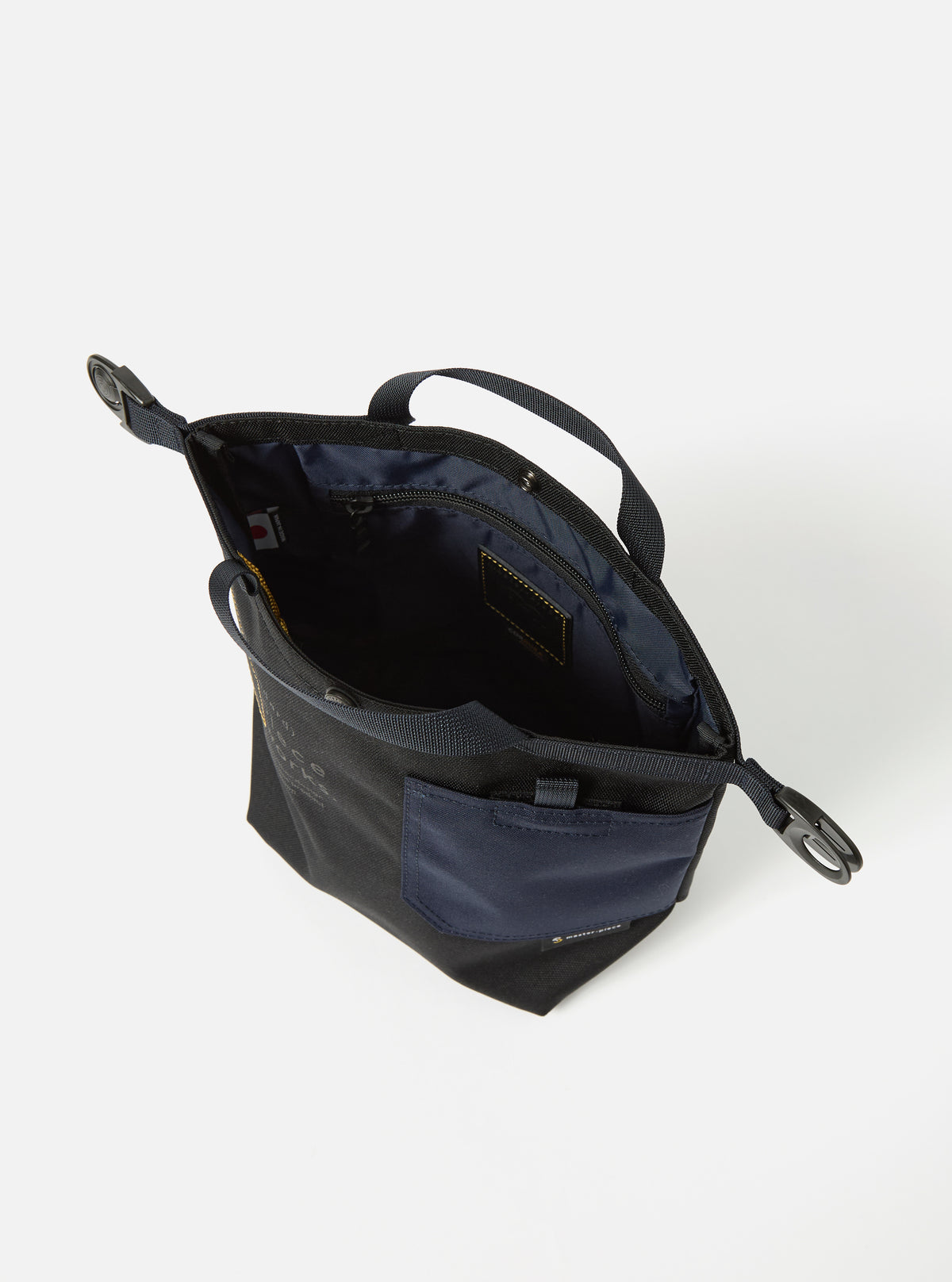 master-piece x Universal Works Black Recycled Tech Canvas Small Tote Bag