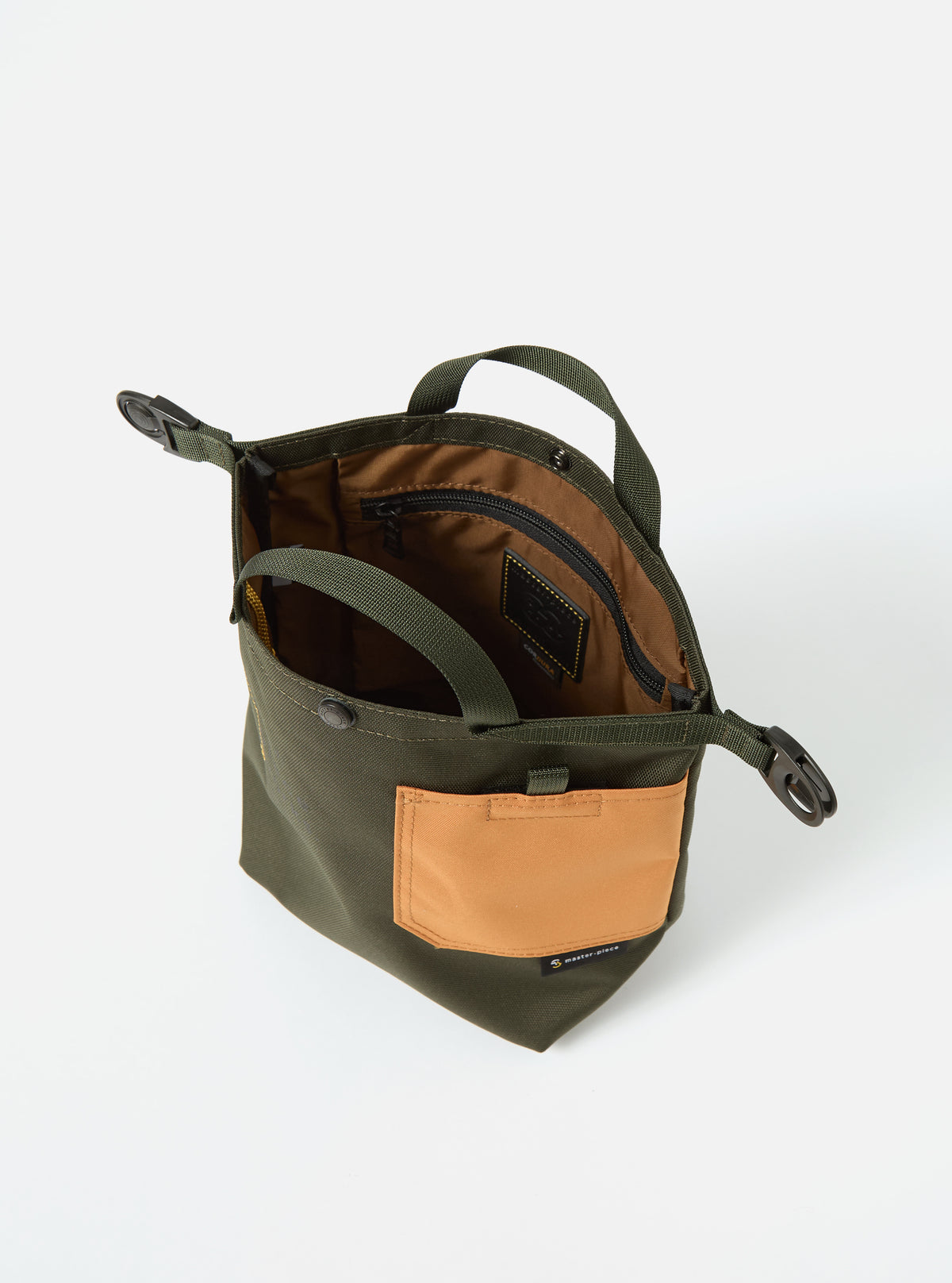 master-piece x Universal Works Olive Recycled Tech Canvas Small Tote Bag