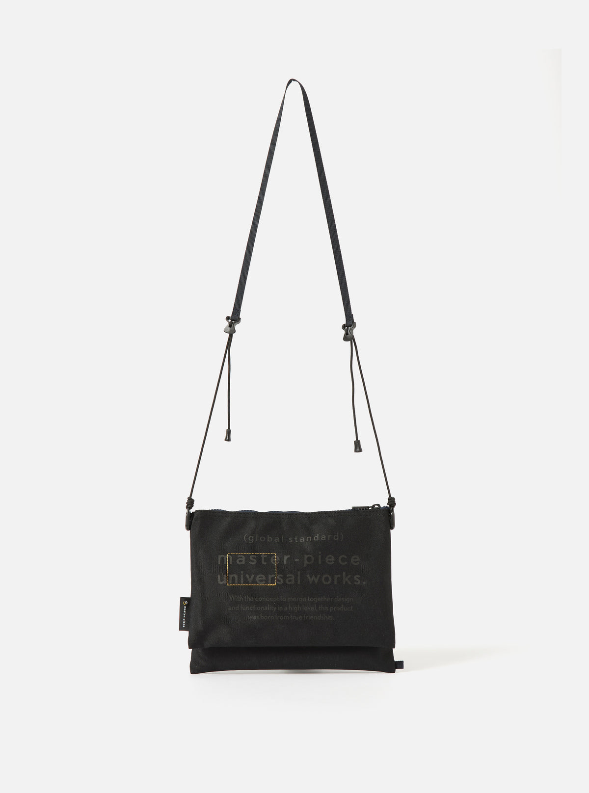 master-piece x Universal Works Black Recycled Tech Canvas Sacoche