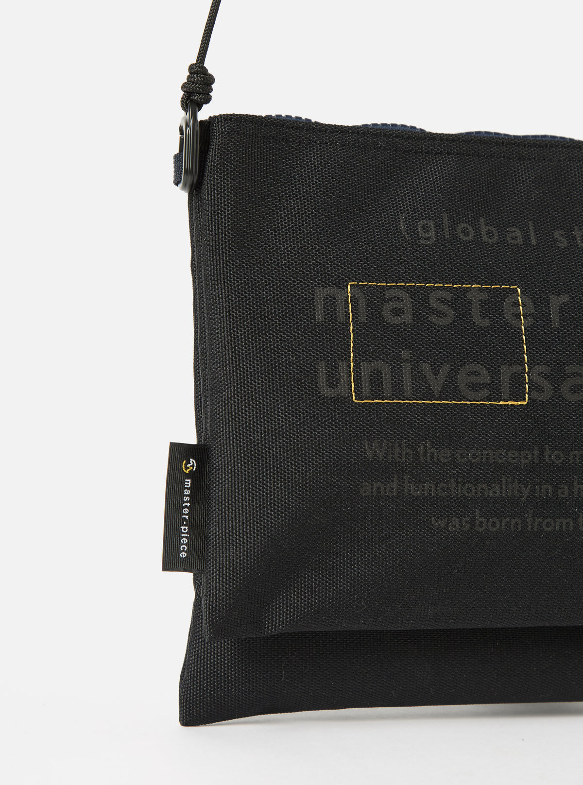 master-piece x Universal Works Black Recycled Tech Canvas Sacoche