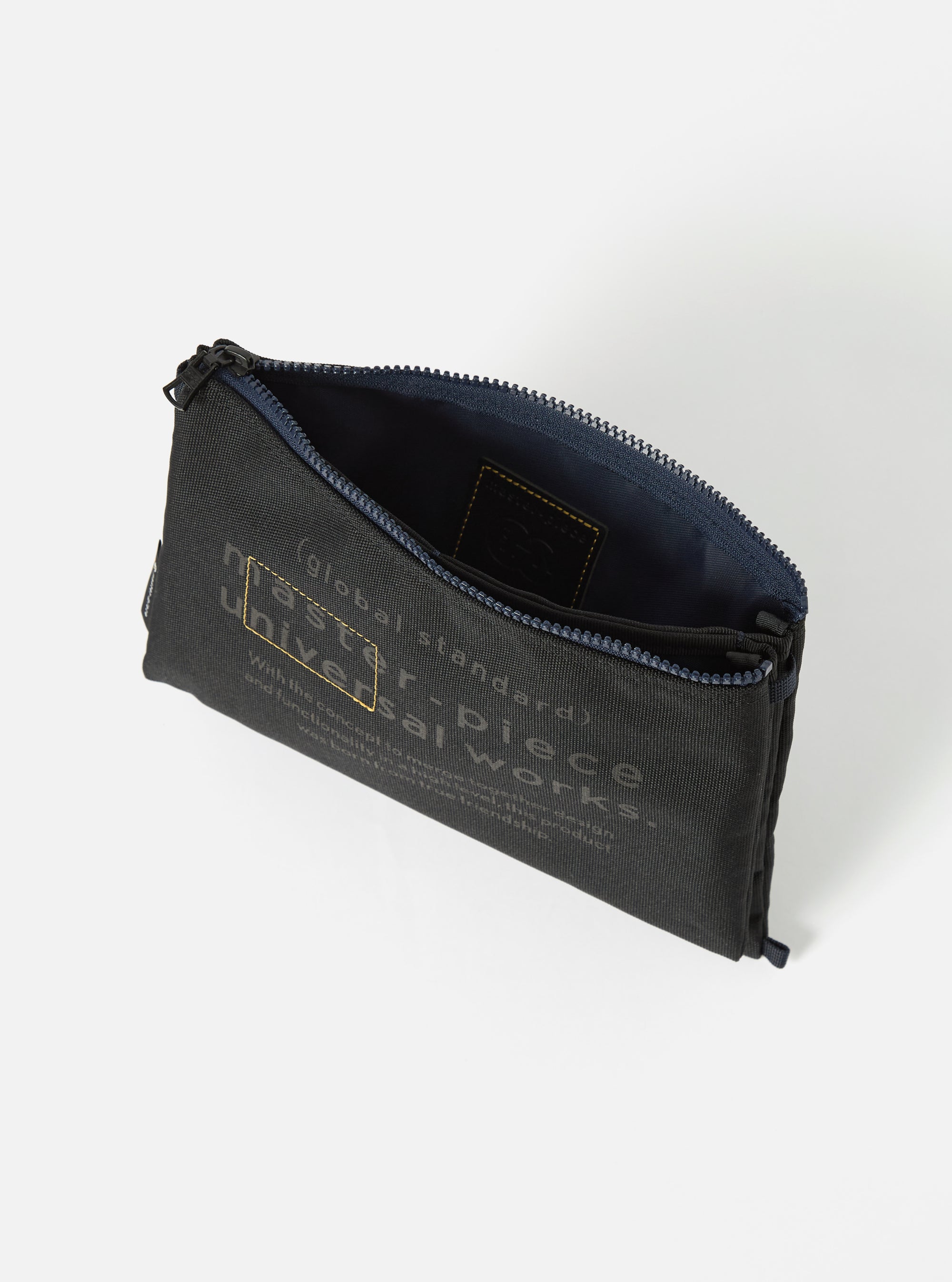 master-piece x Universal Works Black Recycled Tech Canvas Sacoche