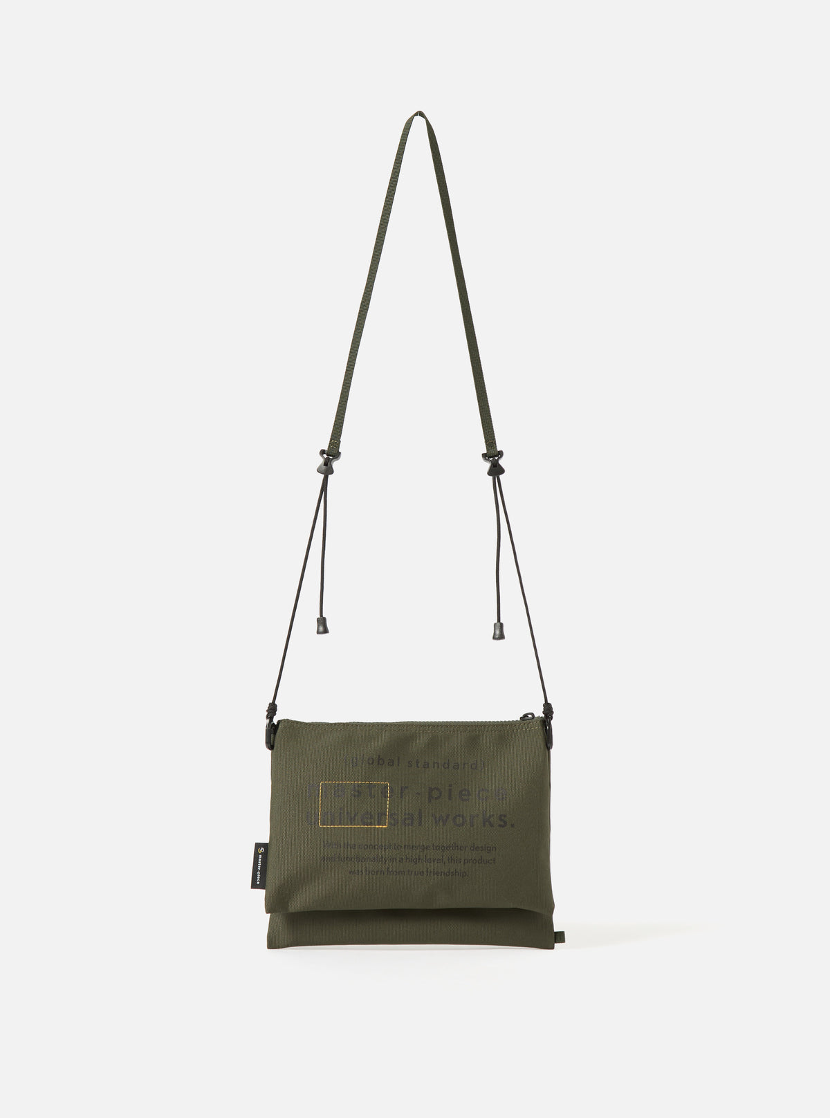 master-piece x Universal Works Olive Recycled Tech Canvas Sacoche
