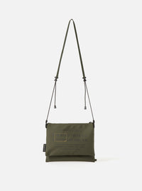 master-piece x Universal Works Olive Recycled Tech Canvas Sacoche