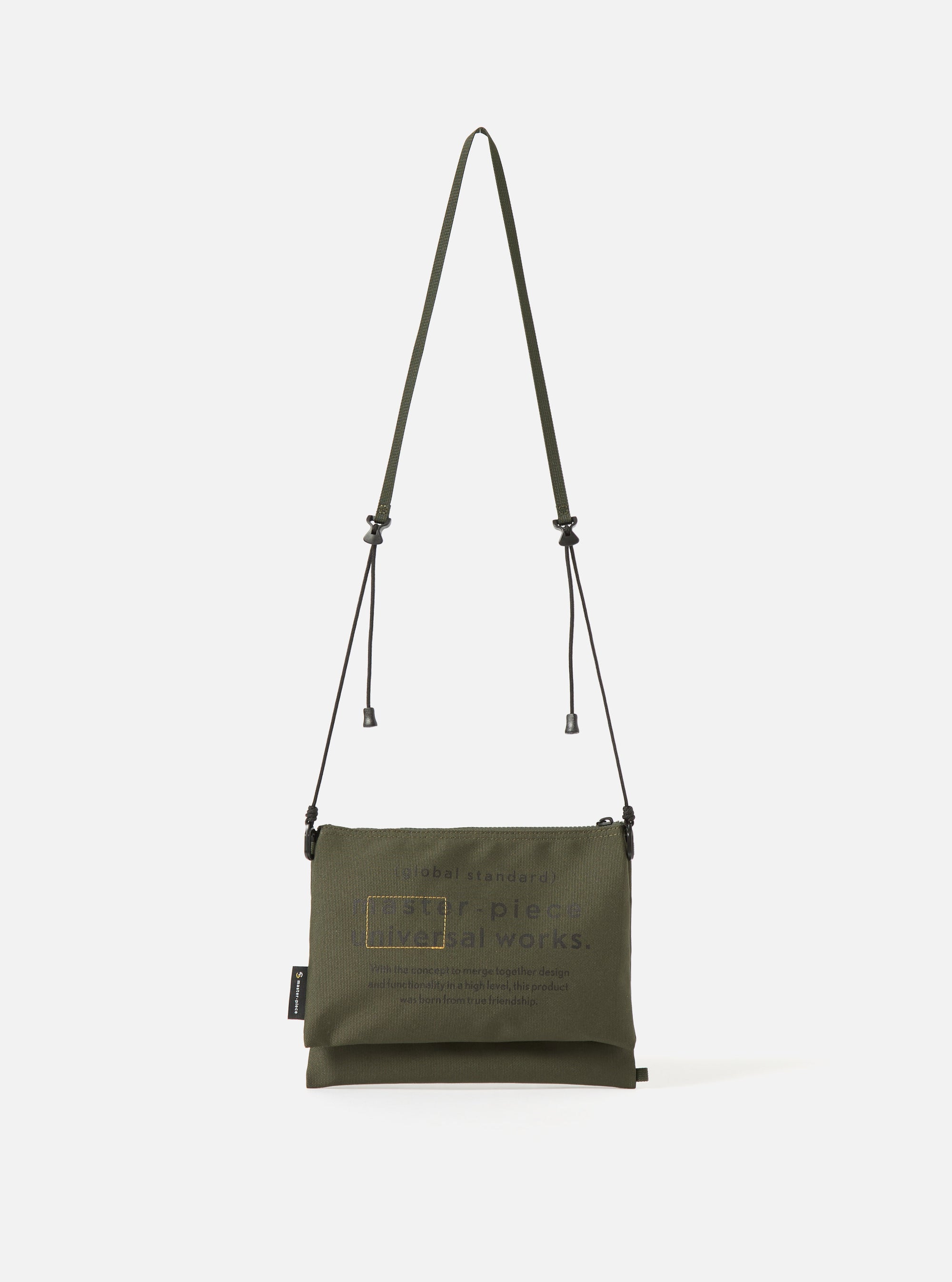 master-piece x Universal Works Olive Recycled Tech Canvas Sacoche