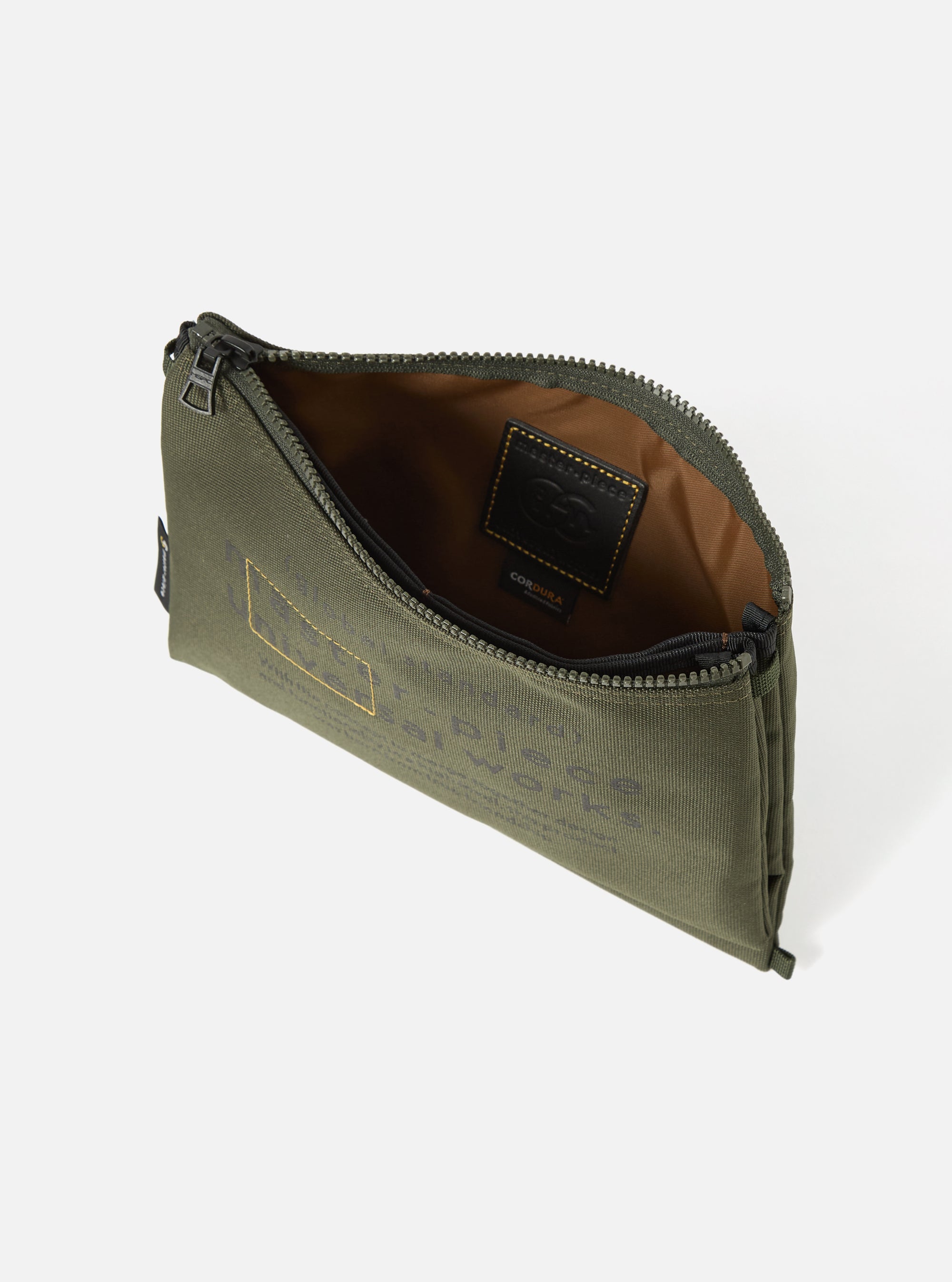 master-piece x Universal Works Olive Recycled Tech Canvas Sacoche
