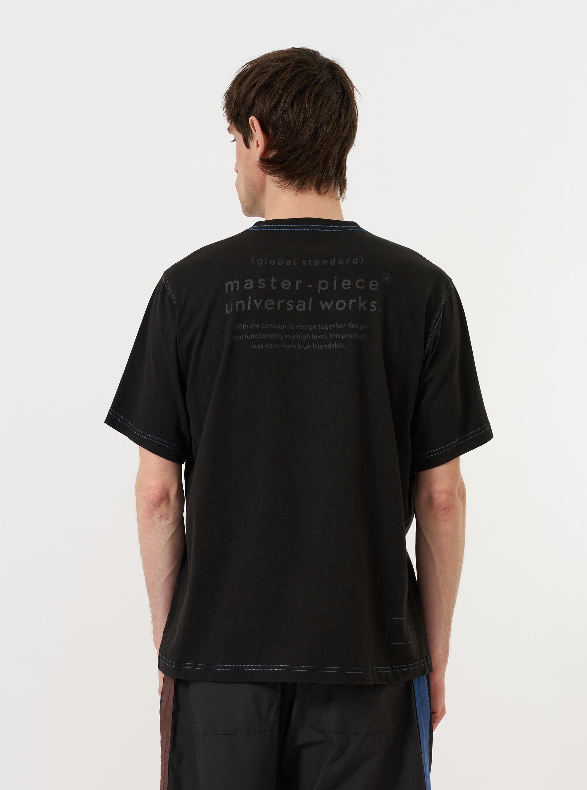 Men's Black Single Jersey Print Tee – Universal Works