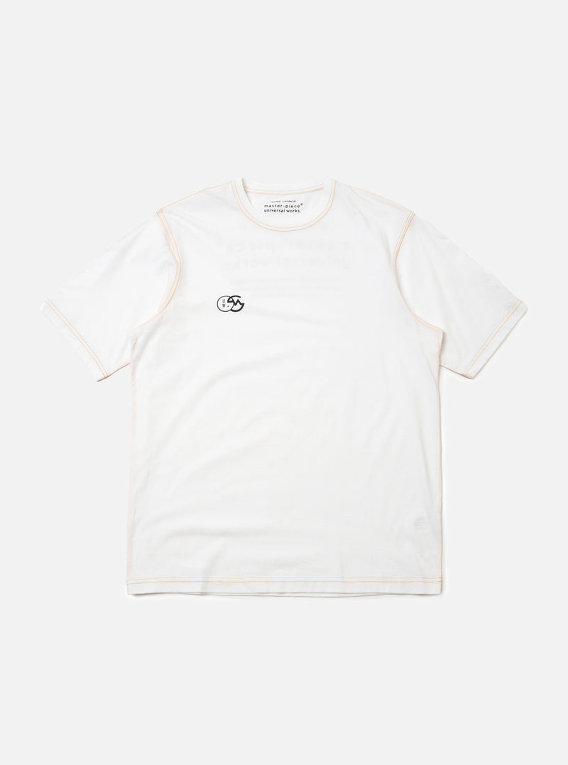 master-piece x Universal Works White Single Jersey Print Tee