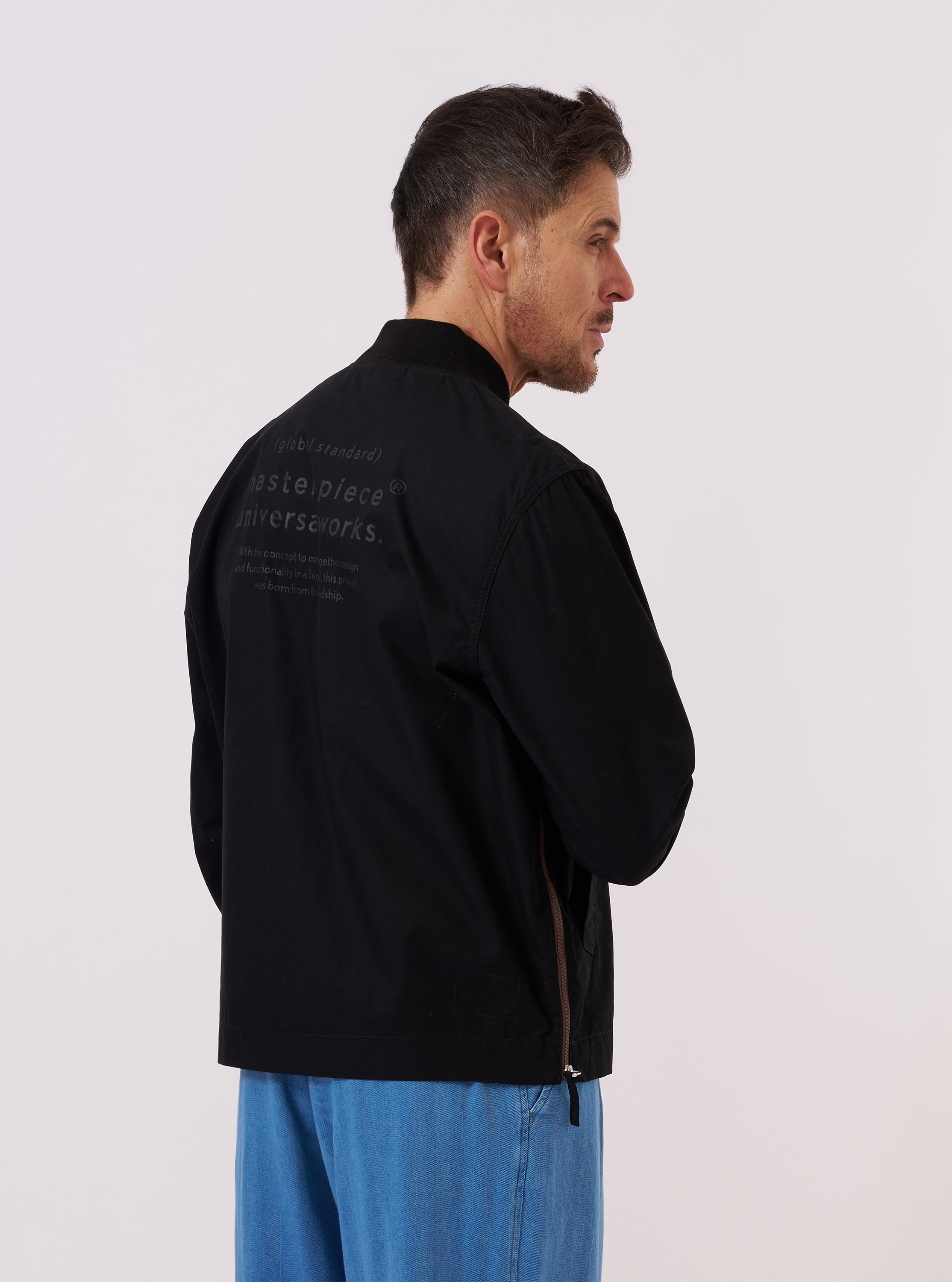 Men's Black Peached Poplin Newark Jacket – Universal Works