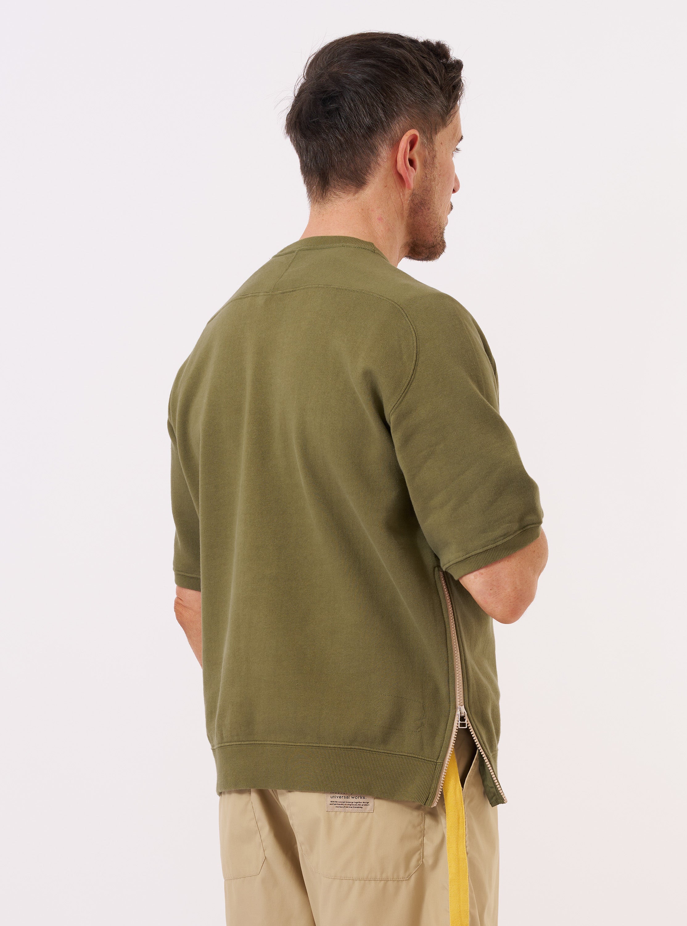 【オリーブ（37）】Elliot Velour Raglan Relaxed SS Sweatshirt MP34220_Brush-Back-Sweat-