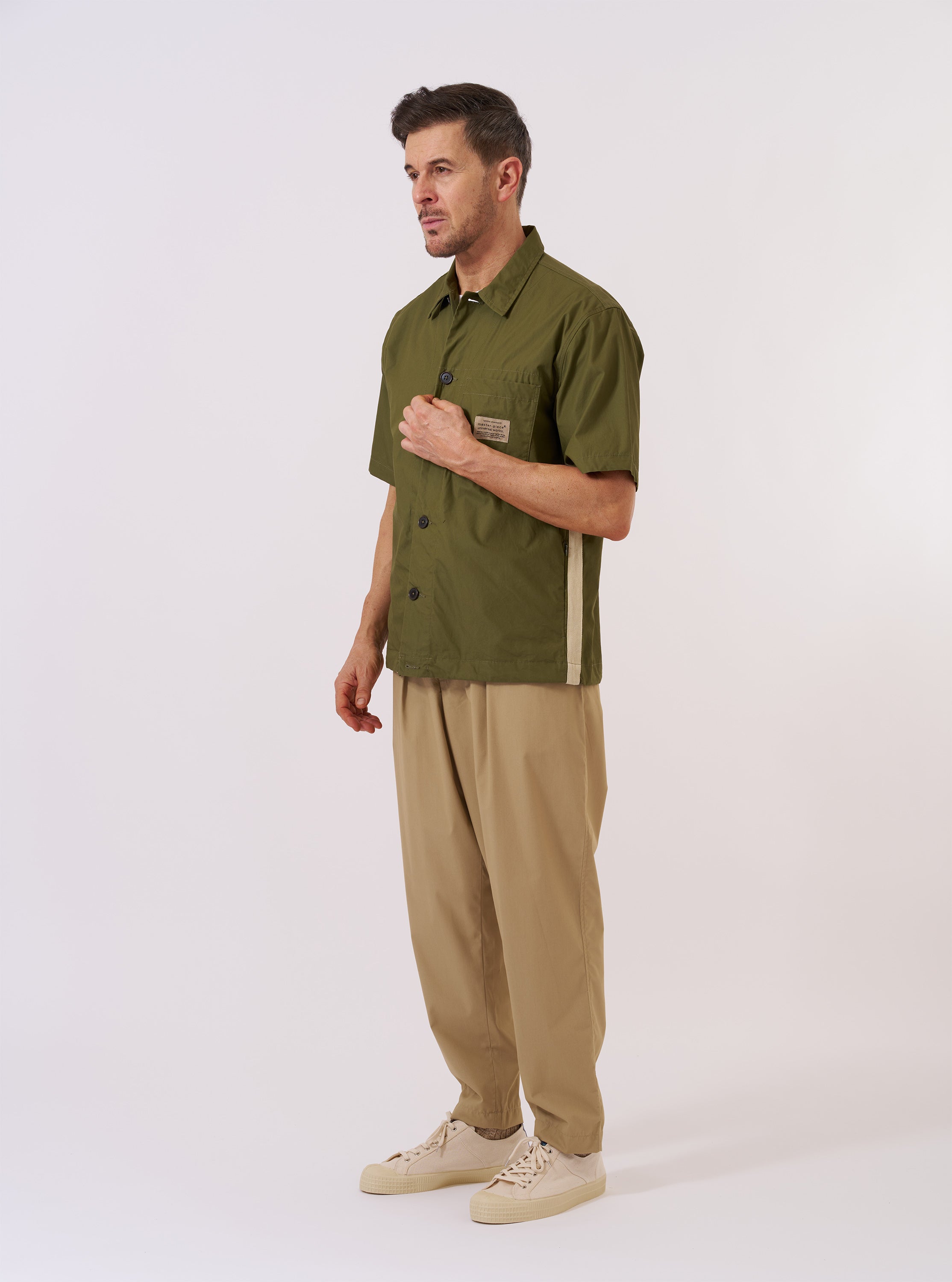 Men's Olive Recycled Poly Tech Tech Overshirt – Universal Works