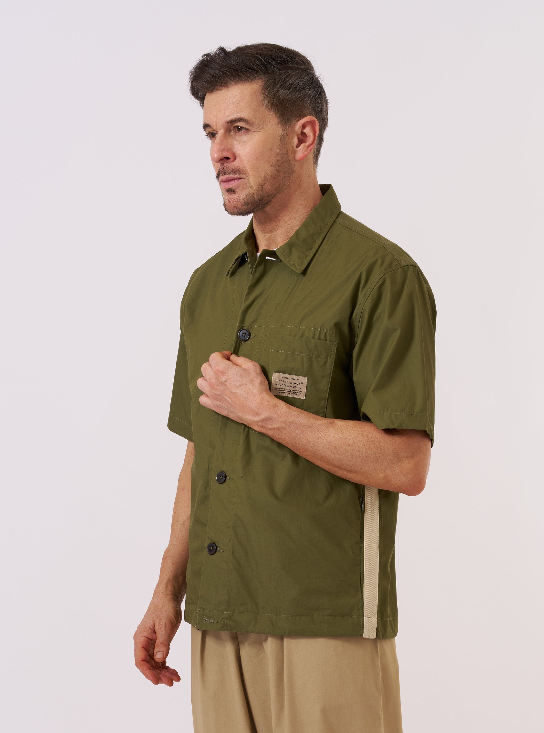 Men's Olive Recycled Poly Tech Tech Overshirt – Universal Works