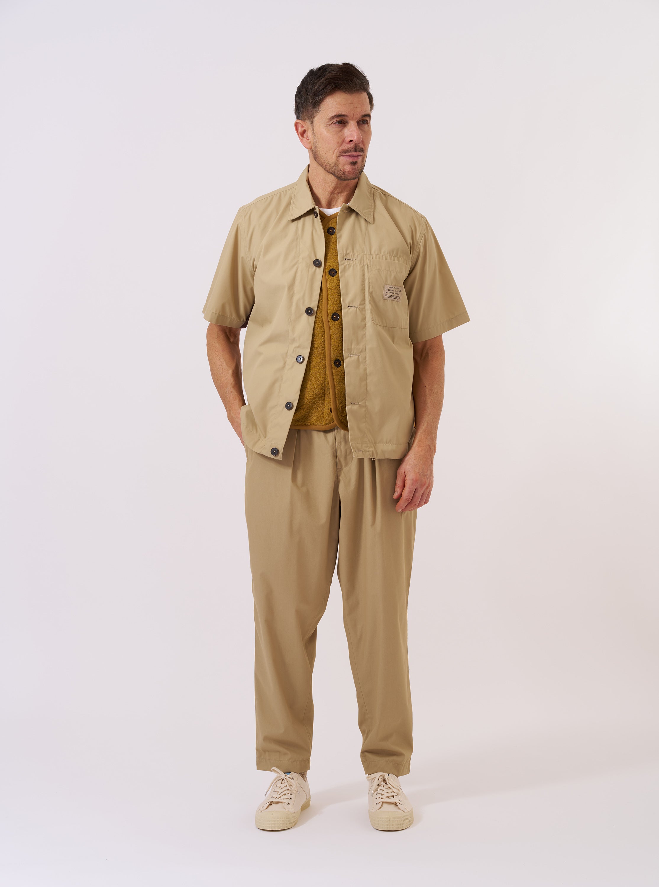 Men's Sand Recycled Poly Tech Tech Overshirt – Universal Works
