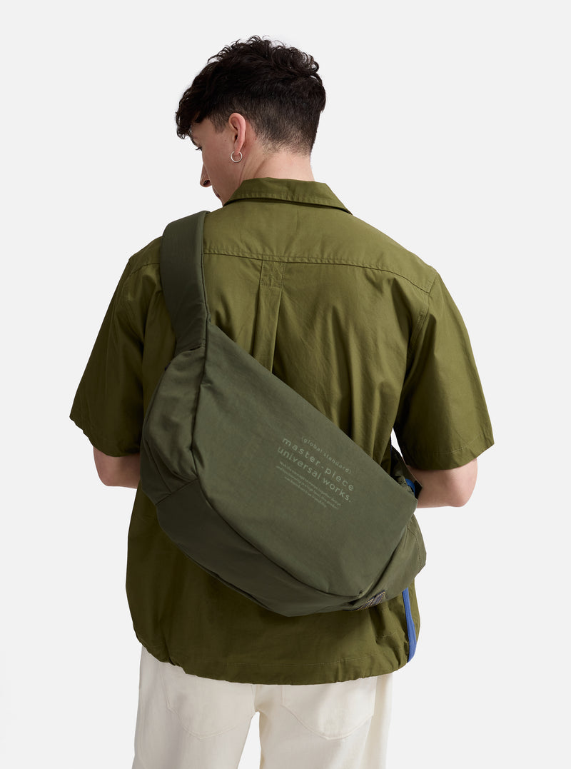 master-piece x Universal Works Olive Medium Canvas Shoulder Bag