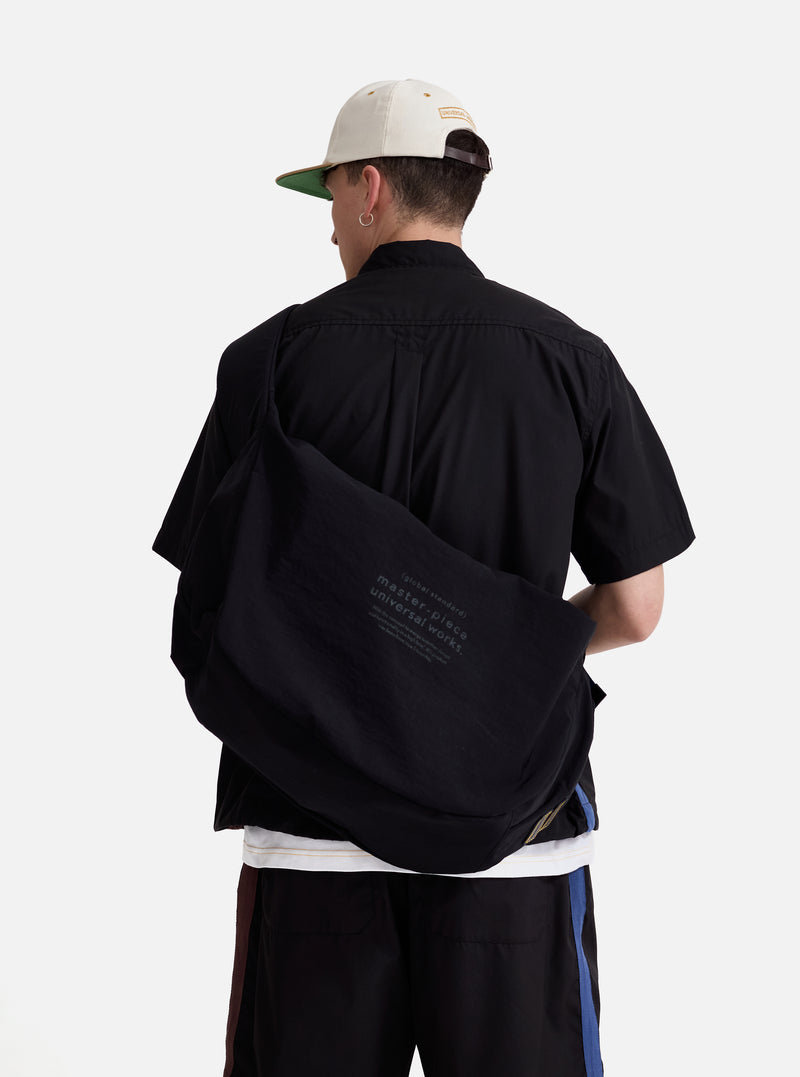 master-piece x Universal Works Black Large Canvas Shoulder Bag