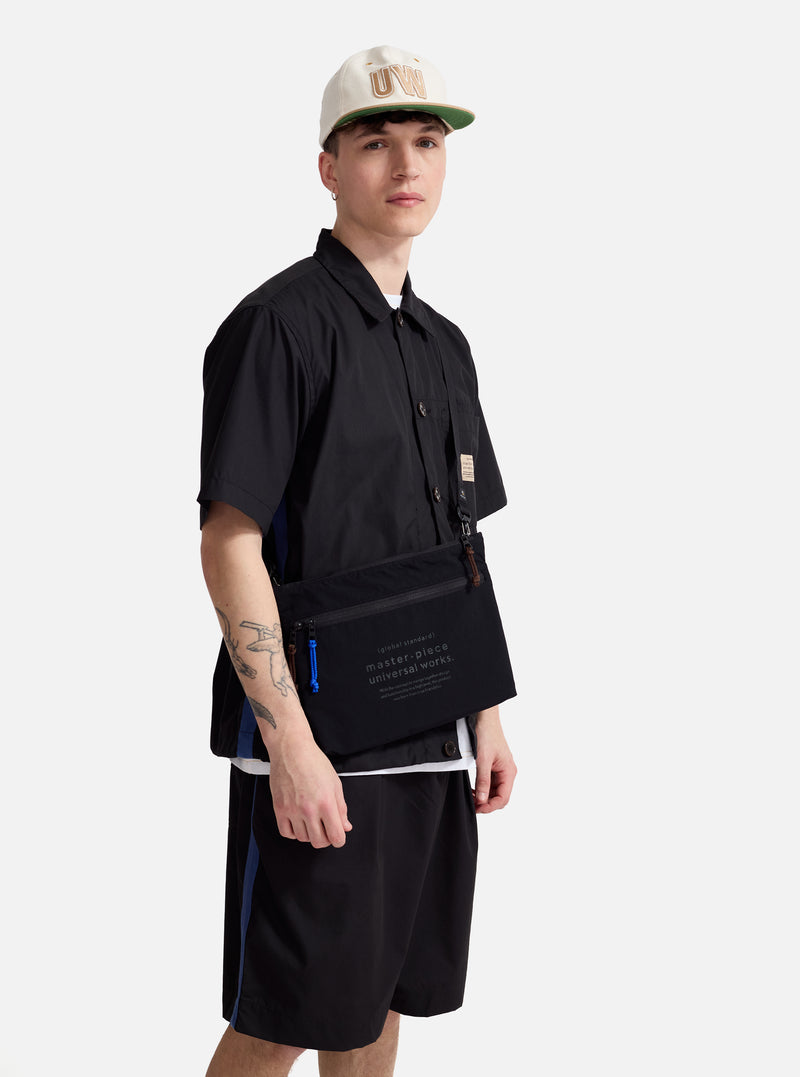 master-piece x Universal Works Black Canvas Sacoche