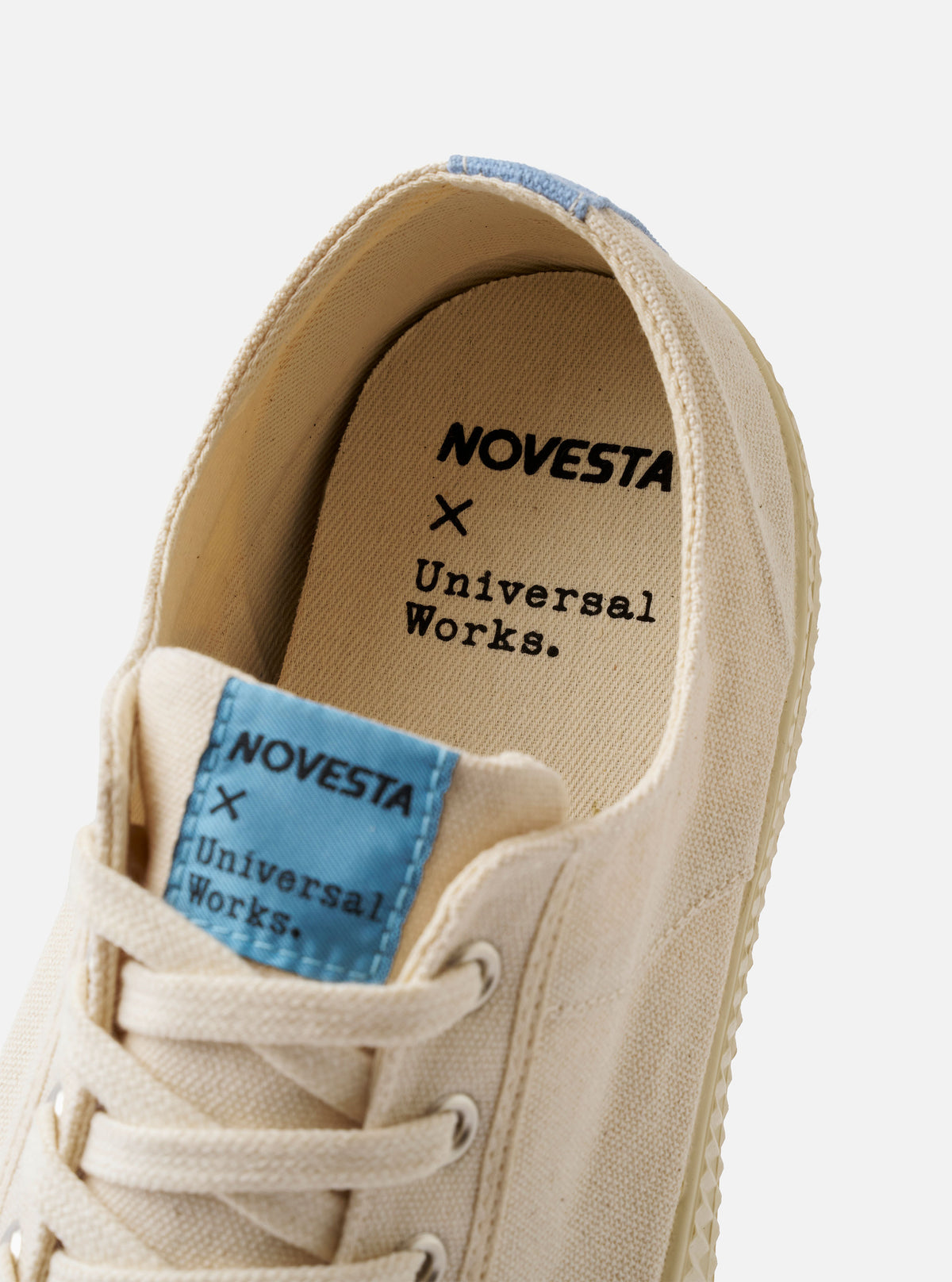 Novesta for Universal Works Ecru/Pale Blue Canvas Star Master