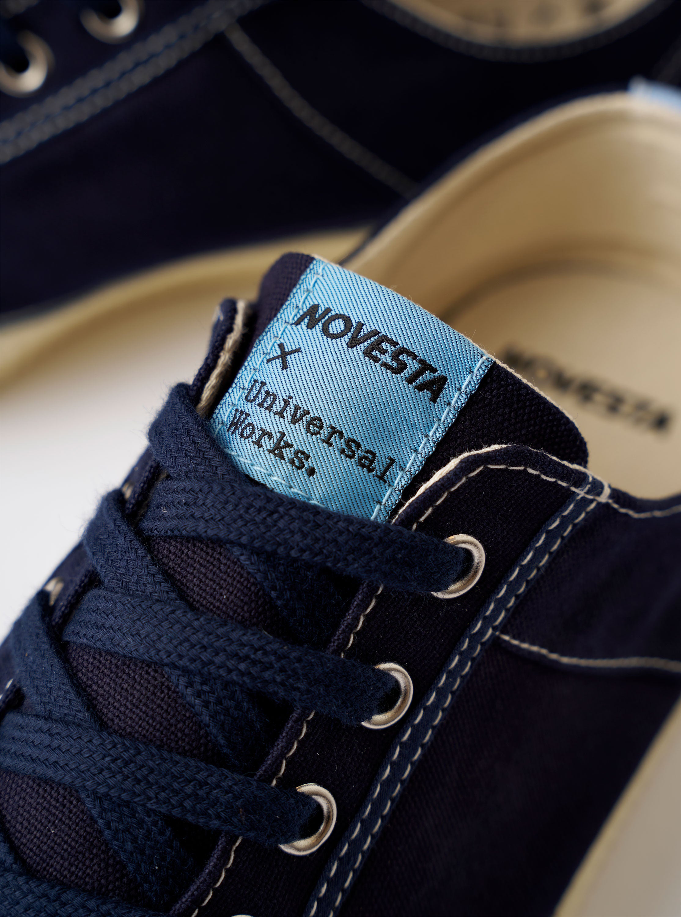 Novesta for Universal Works Navy/Pale Blue Canvas Star Master