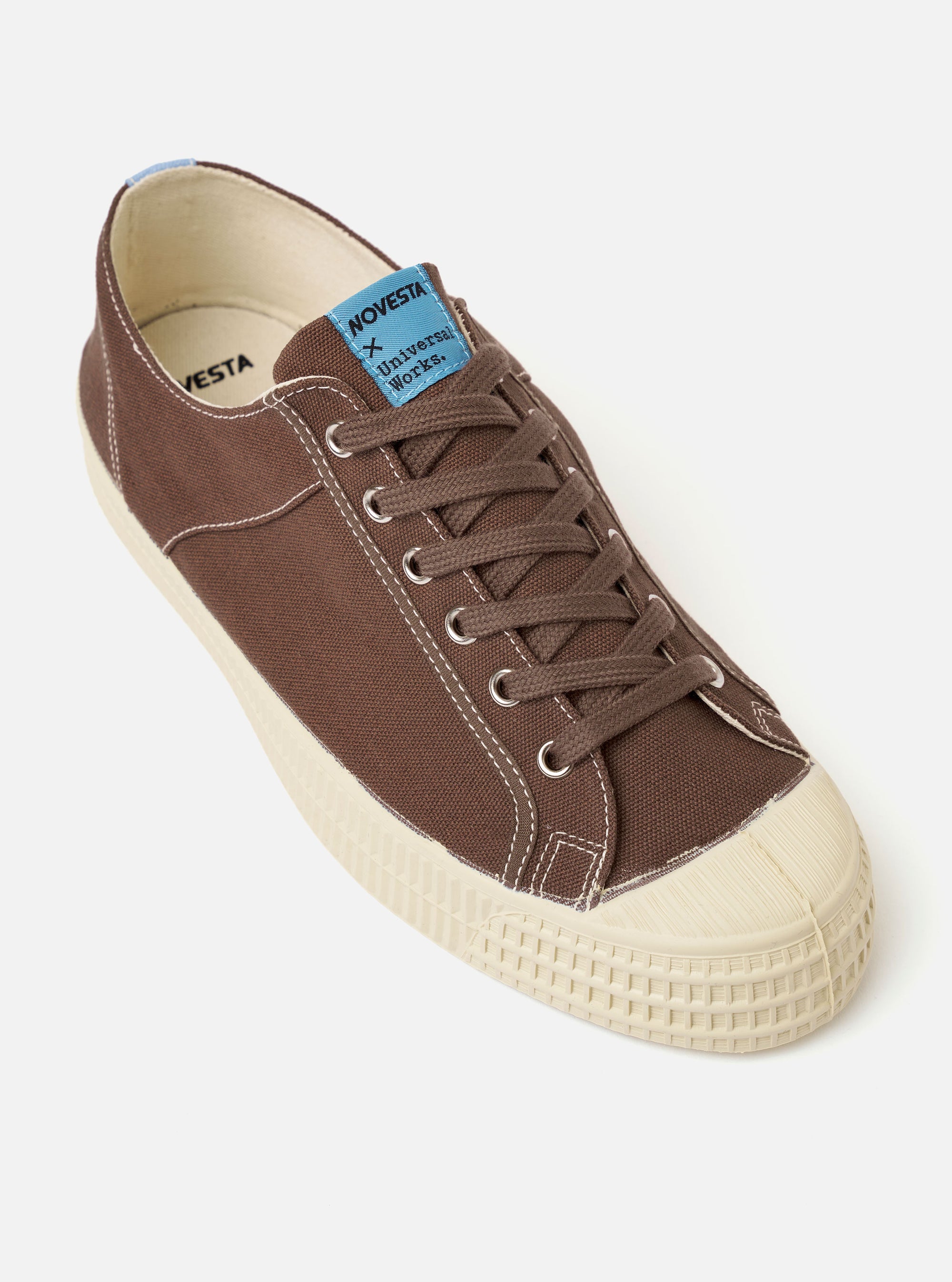 Novesta for Universal Works Brown/Pale Blue Canvas Star Master