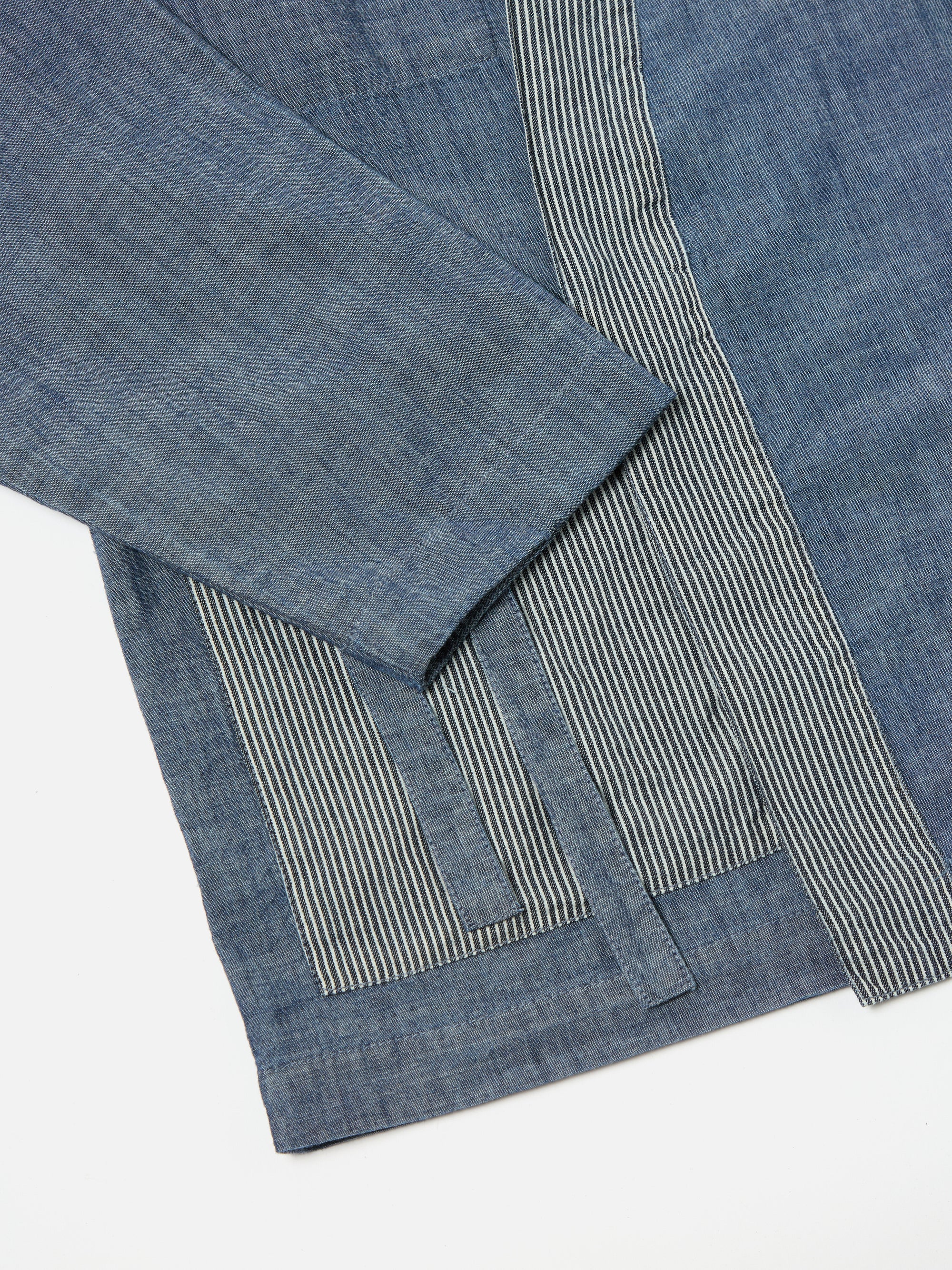 Indigo Chambray/Hickory Stripe Denim Patched Kyoto Work