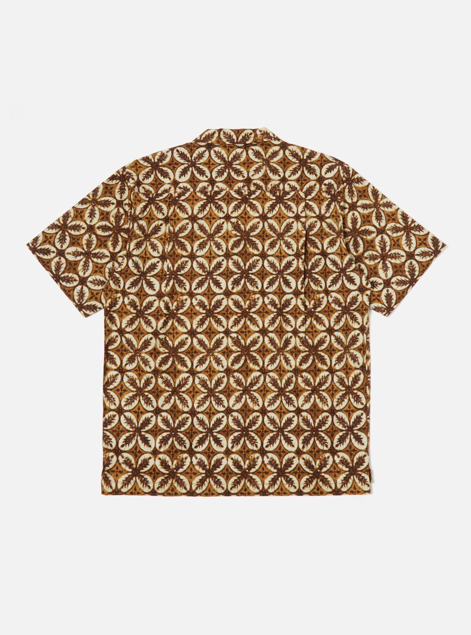 Brown Lobby Print Camp Shirt