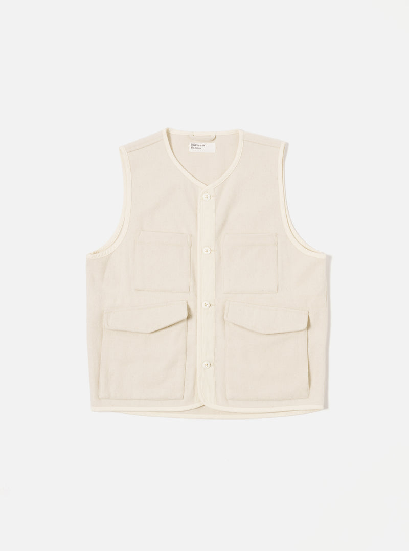 Ecru Marl Mowbray 4 Pocket Gilet