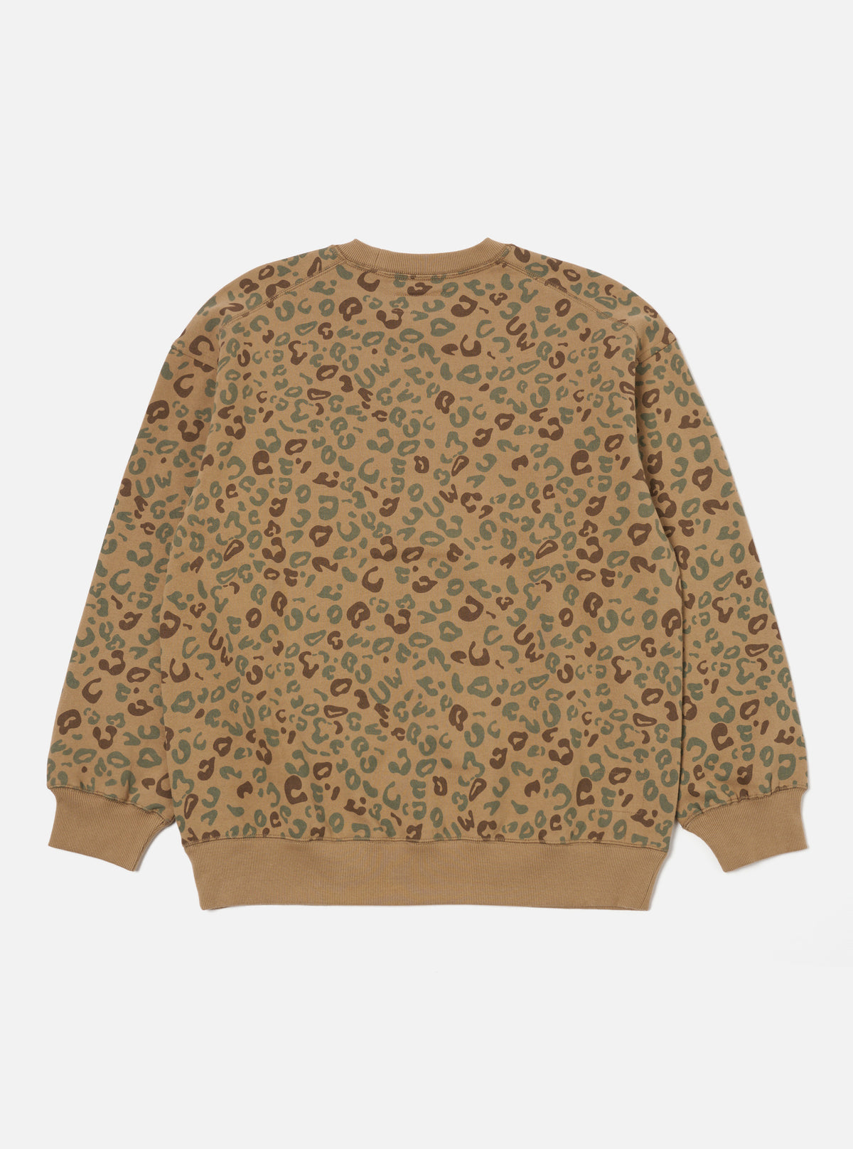 Sand Leopard Brush Back Loose Sweatshirt