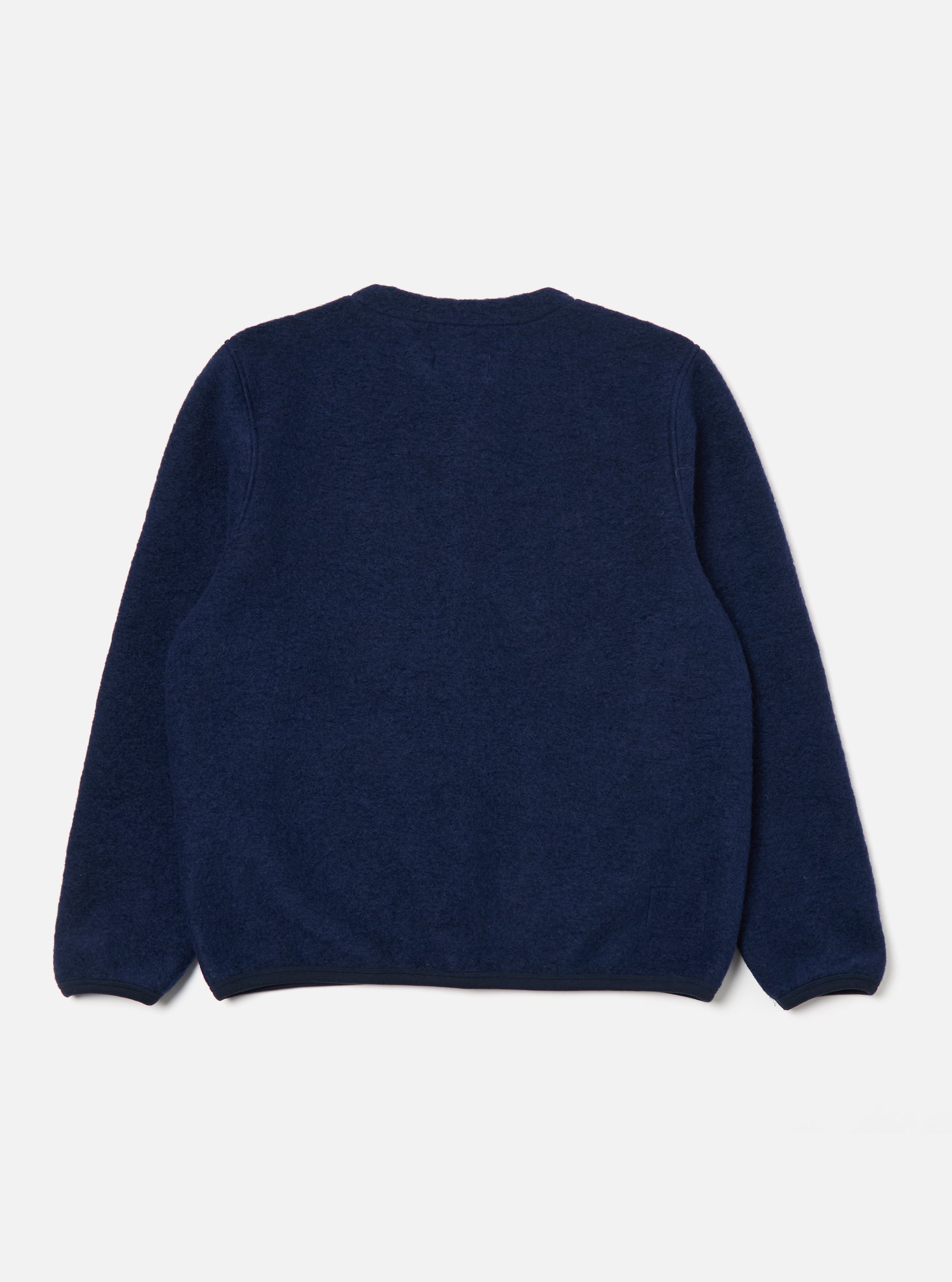 Indigo Wool Fleece Cardigan