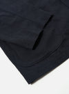 Close-up of the Navy Linen Slub Weave Three Button Jacket showing the sleeve and pocket detail. The linen texture is visible against a plain white background.