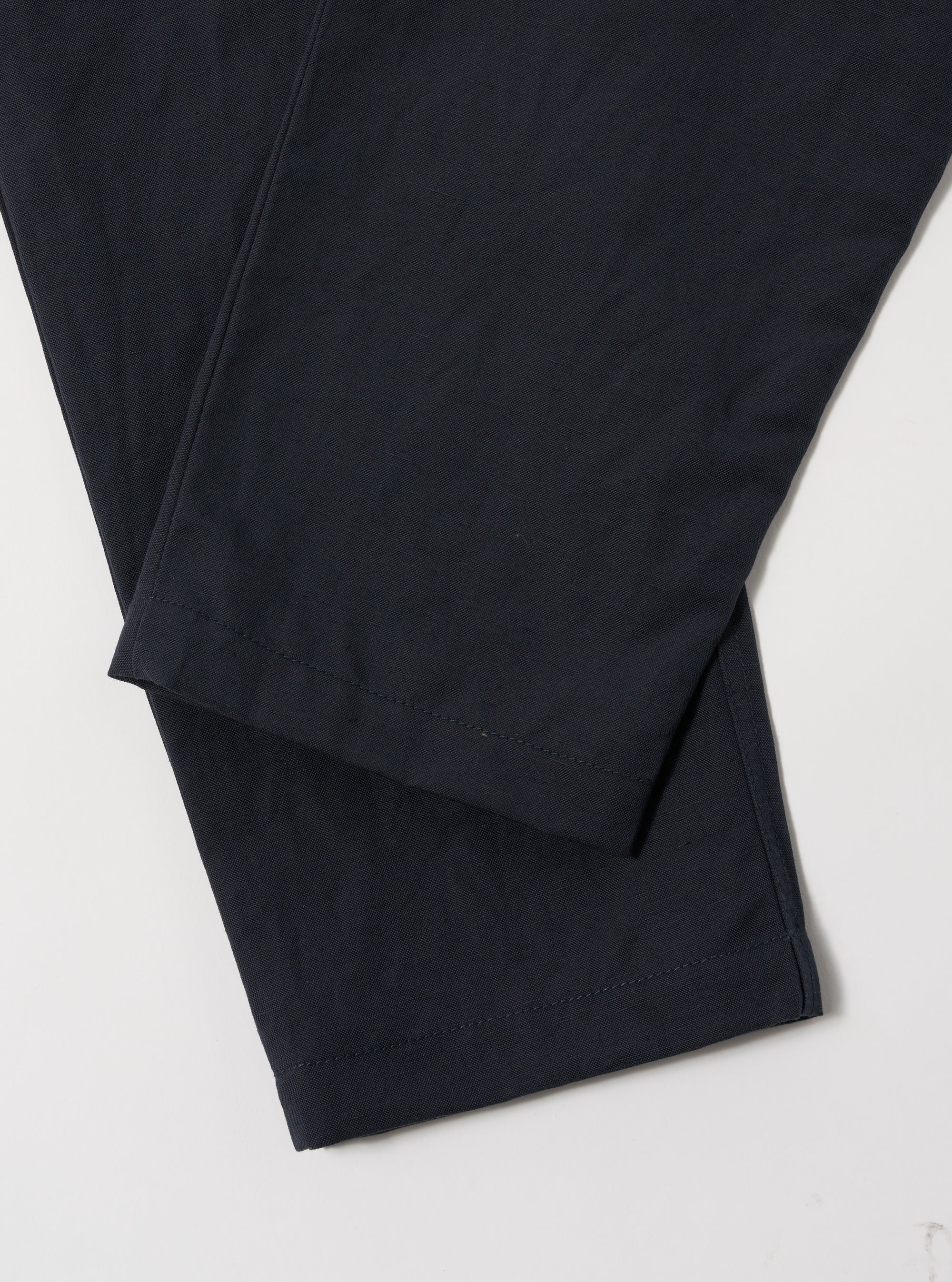 Navy Linen Slub Weave Military Chino