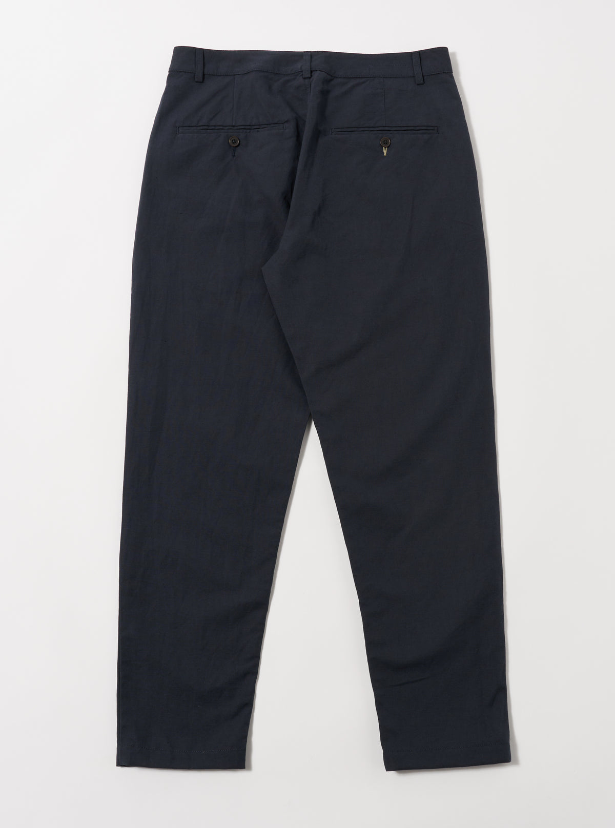 Navy Linen Slub Weave Military Chino