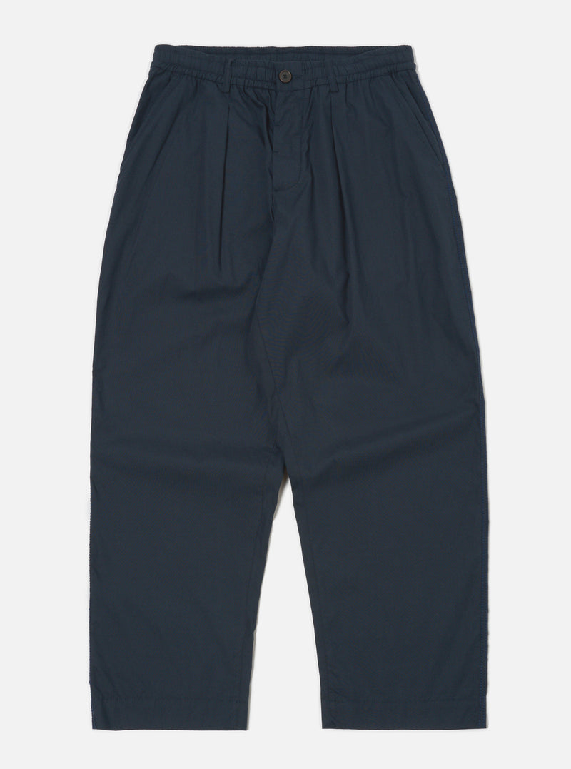 Navy Broadcloth Oxford Pant