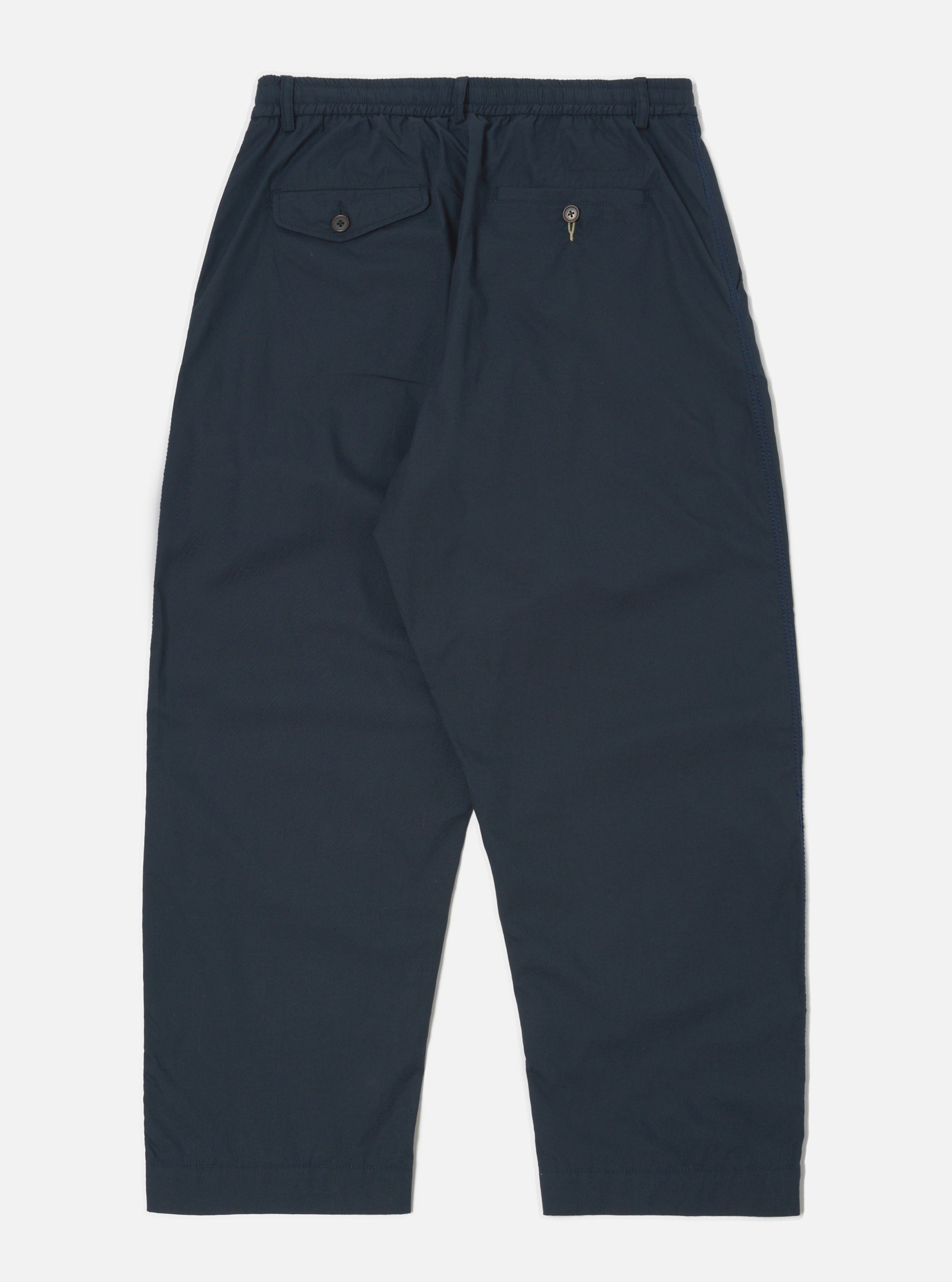 Navy Broadcloth Oxford Pant