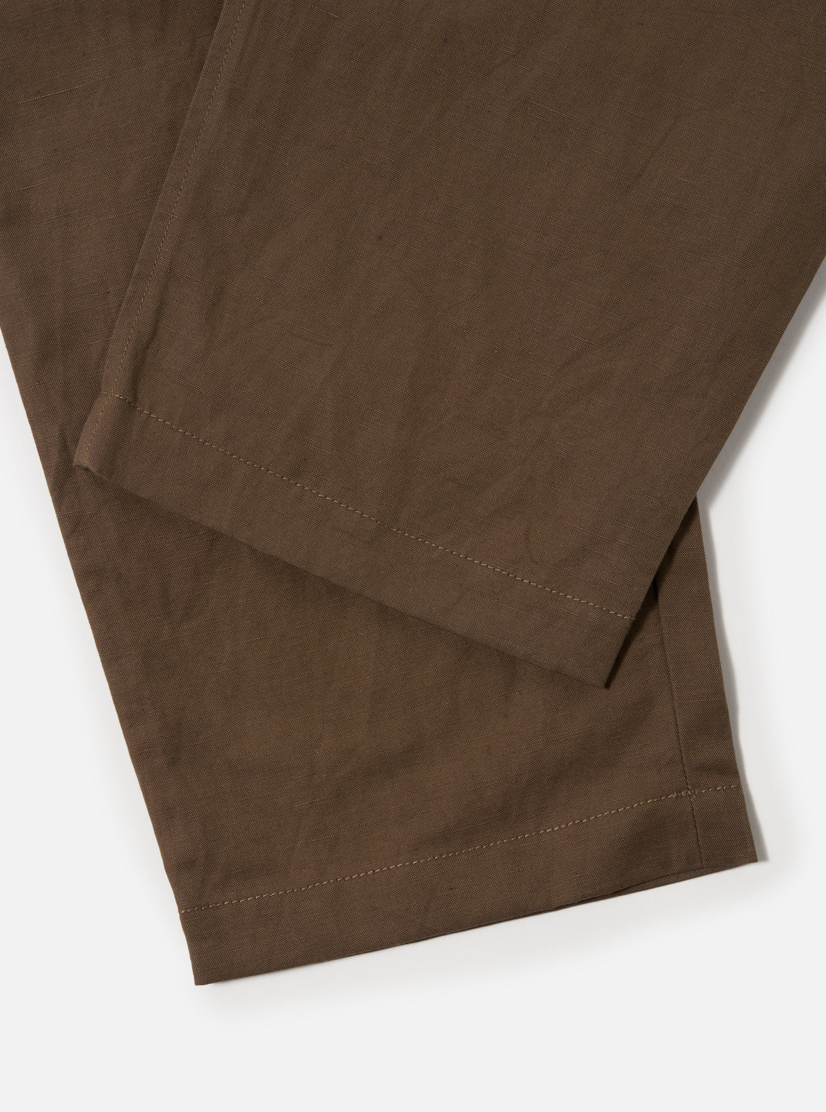 Khaki Linen Slub Weave Oxford Pant