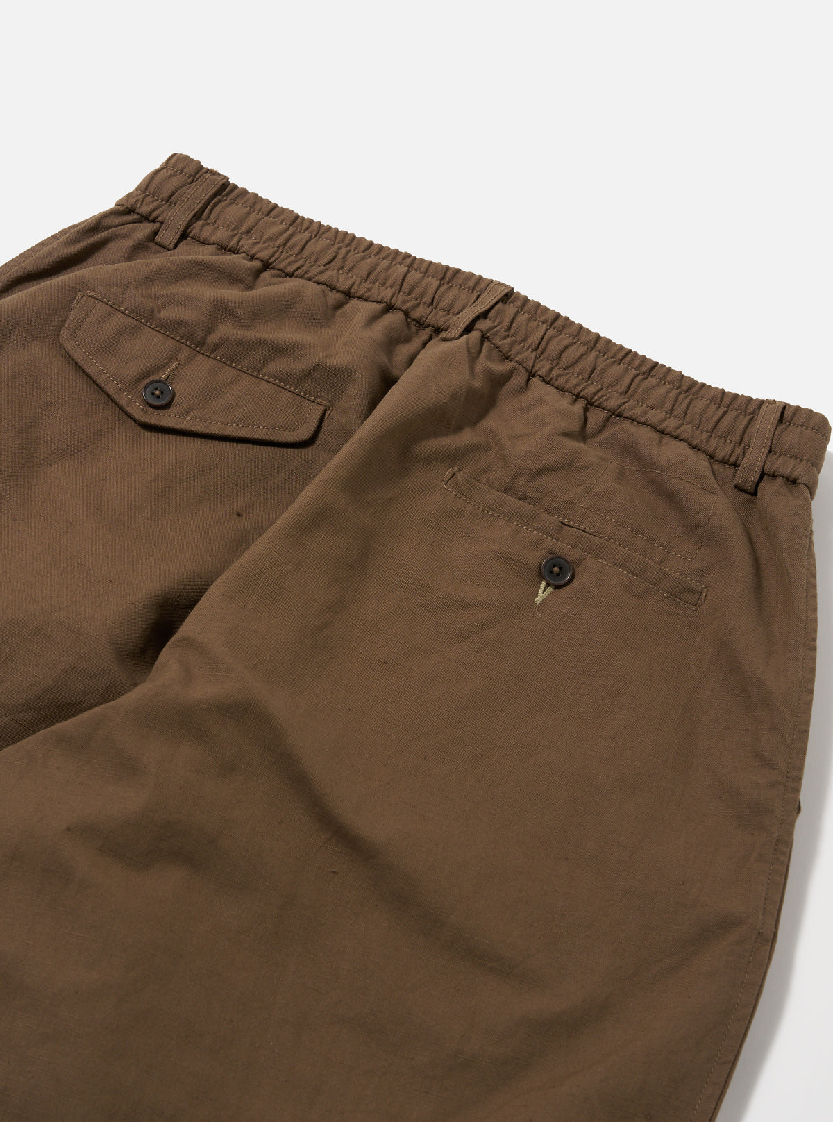 Khaki Linen Slub Weave Oxford Pant