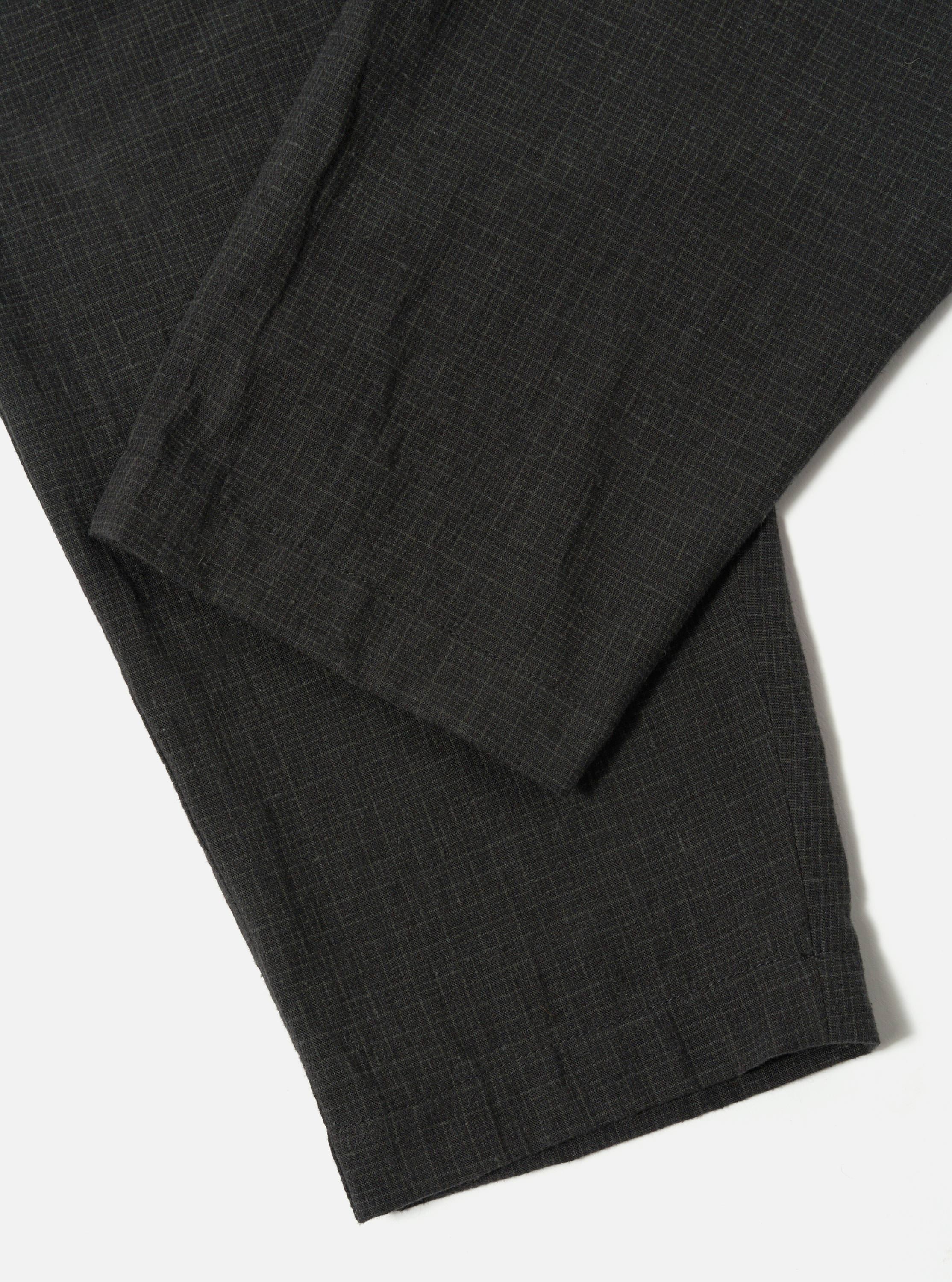 Charcoal Fine Linen Mix Pleated Track Pant – Universal Works