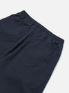 Close-up of the back of the Navy Military Cotton Simple Short, showing the elastic waistband and pockets, on a white background.