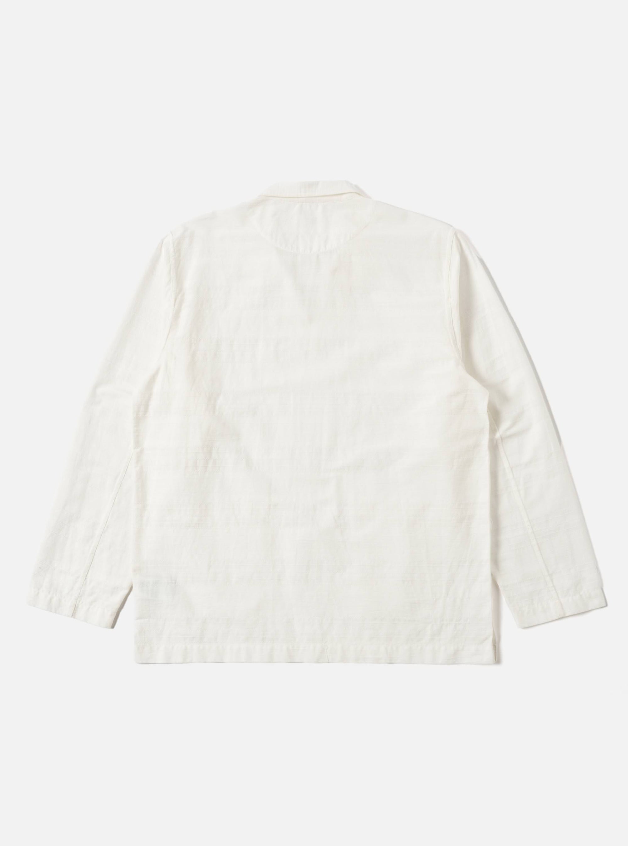 Ecru Deffe Self Stripe Smock Overshirt